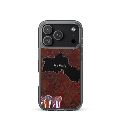 Kurdistan Map Clear iPhone Case | Kurdish 2+2=1 Phone Case - Kurdish Identity Phone Case | MarsoniPrint