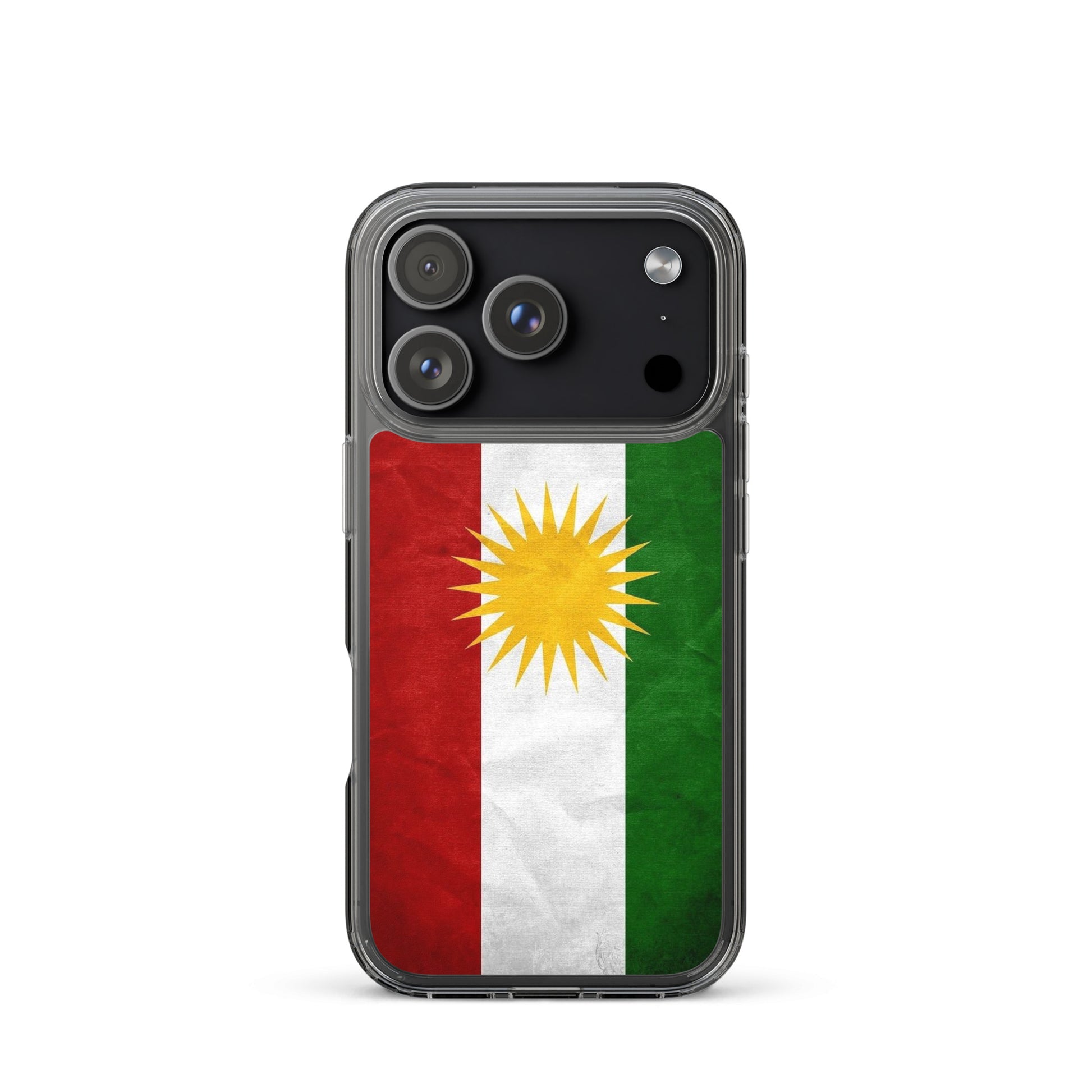 Kurdistan Flag Clear iPhone Case | Kurdish Pride Phone Case - Kurdish Identity Phone Case | MarsoniPrint