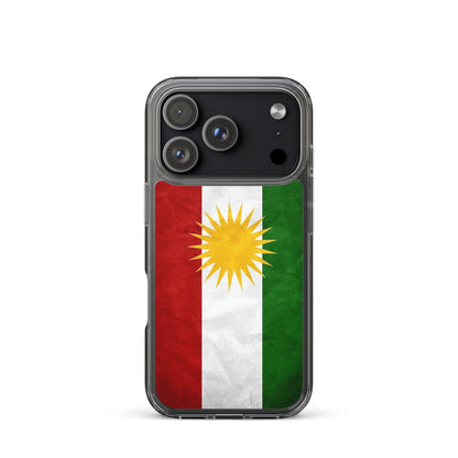 Kurdistan Flag Clear iPhone Case | Kurdish Pride Phone Case - Kurdish Identity Phone Case | MarsoniPrint