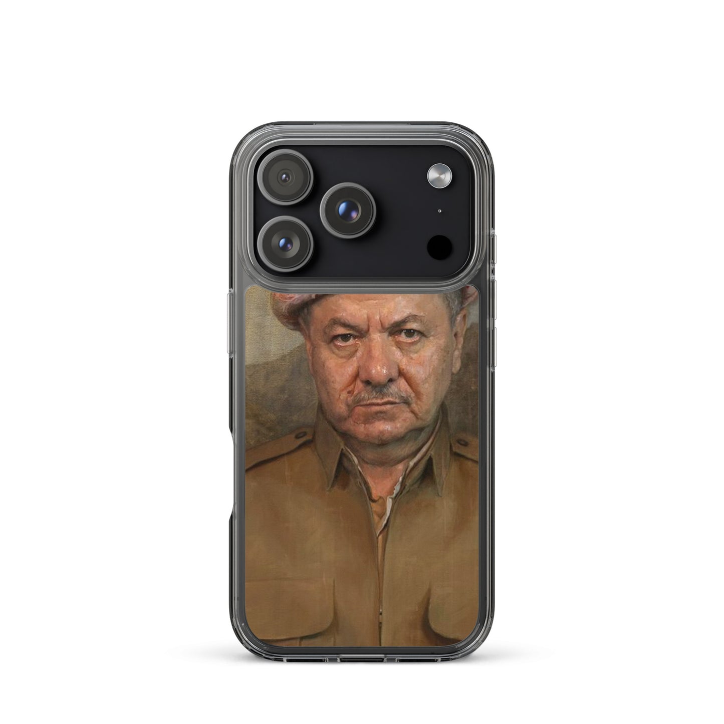 Mesut Barzani Clear iPhone Case | Kurdish Leader Phone Case - Kurdish Identity Phone Case | MarsoniPrint