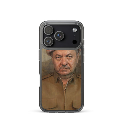 Mesut Barzani Clear iPhone Case | Kurdish Leader Phone Case - Kurdish Identity Phone Case | MarsoniPrint