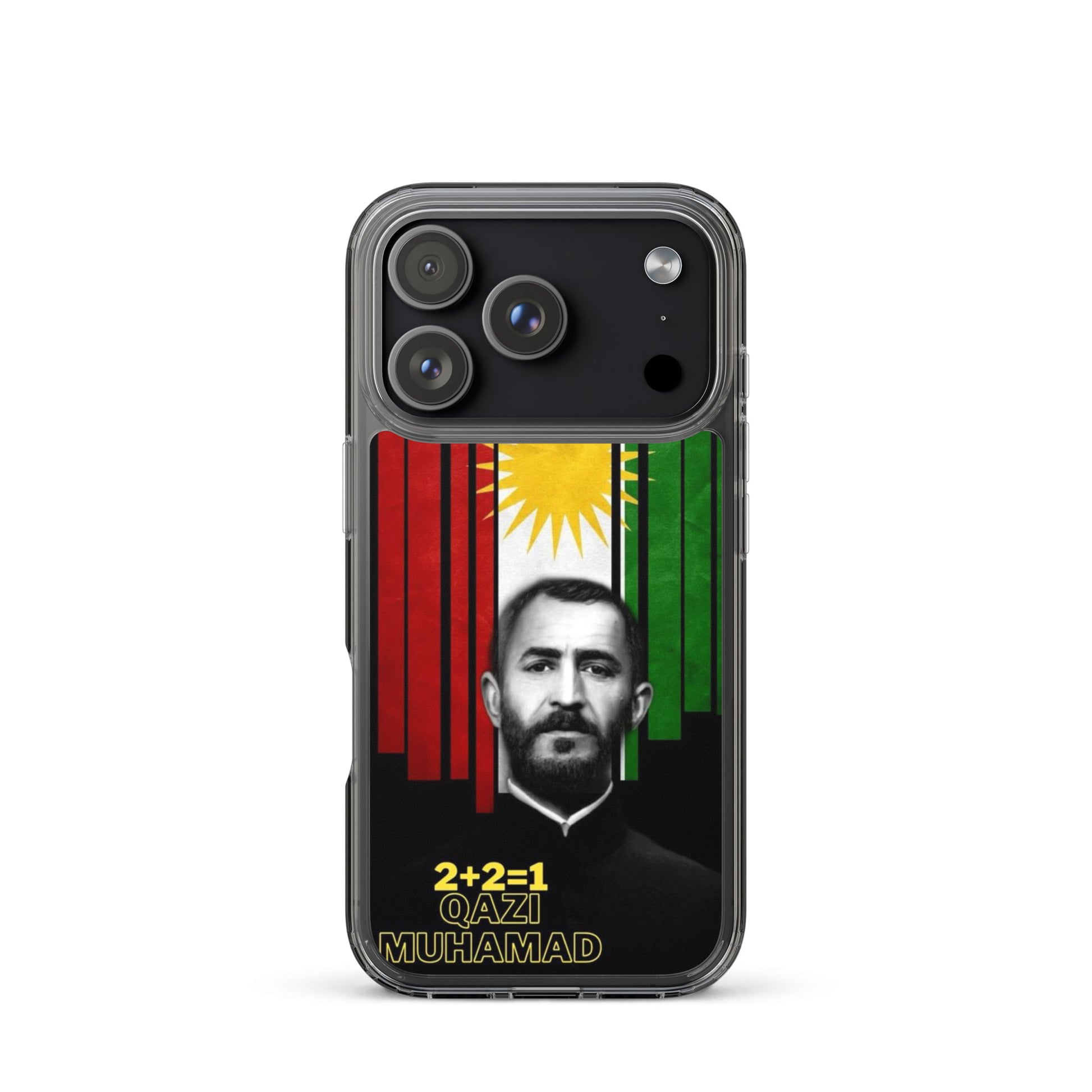 Qazi Muhamad Clear iPhone Case | Kurdish Leader Phone Case - Kurdish Identity Phone Case | MarsoniPrint