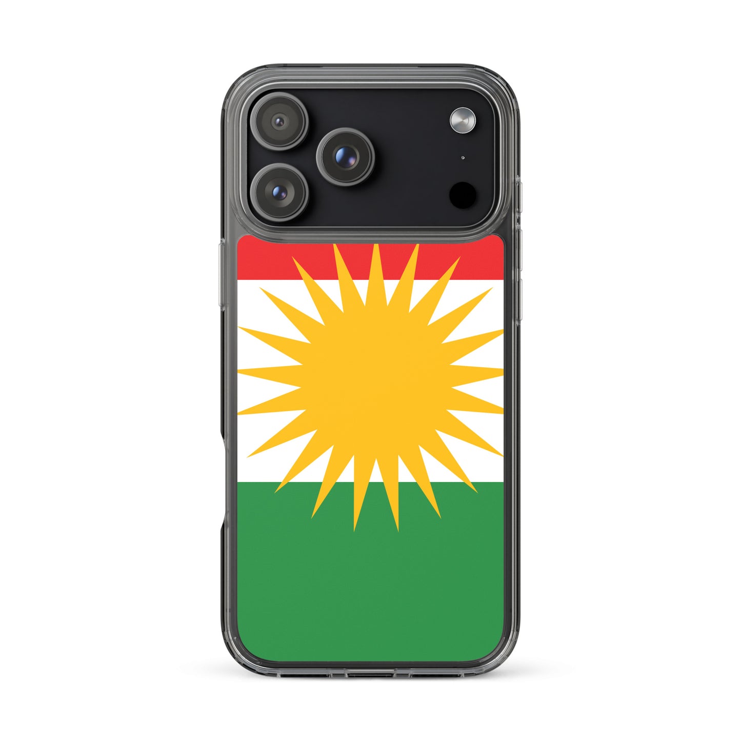 Kurdistan Flag Clear iPhone Case | Kurdish Pride Phone Case - Kurdish Identity Phone Case | MarsoniPrint