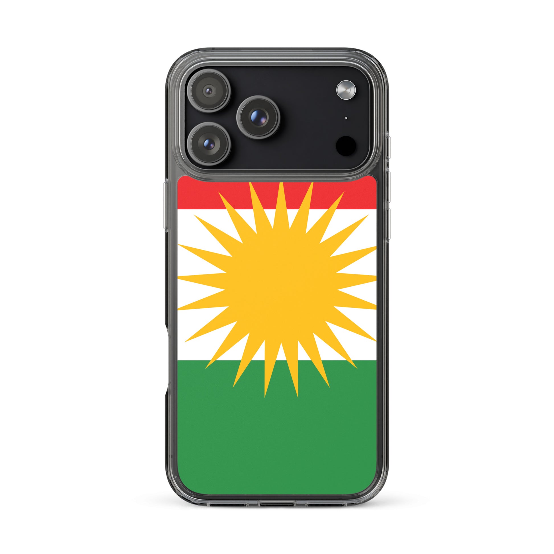 Kurdistan Flag Clear iPhone Case | Kurdish Pride Phone Case - Kurdish Identity Phone Case | MarsoniPrint
