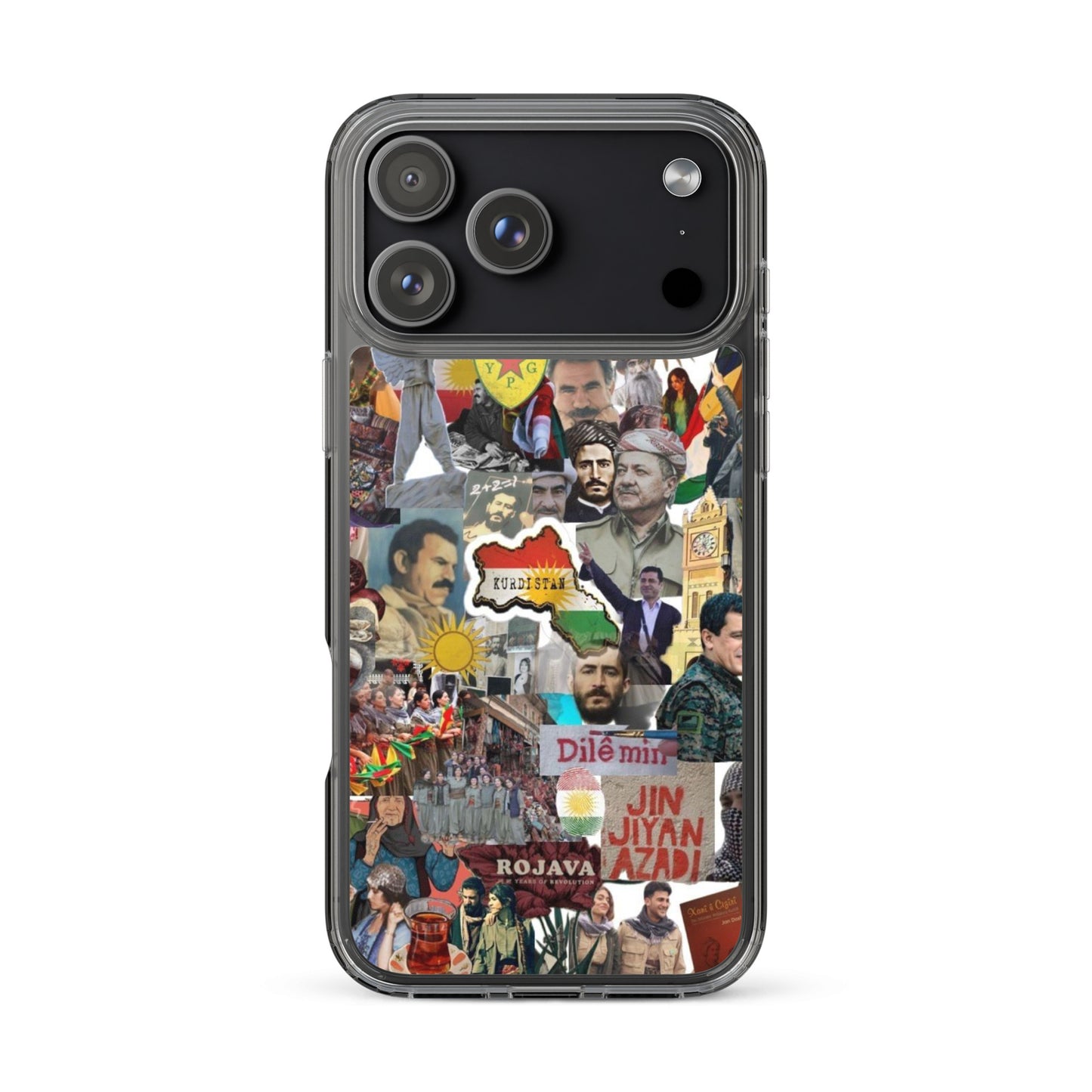 Kurdistan Story Clear iPhone Case | Kurdish 2+2=1 Phone Case - Kurdish Identity Phone Case | MarsoniPrint