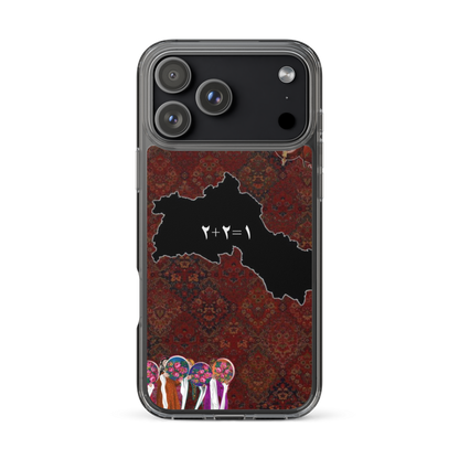Kurdistan Map Clear iPhone Case | Kurdish 2+2=1 Phone Case - Kurdish Identity Phone Case | MarsoniPrint