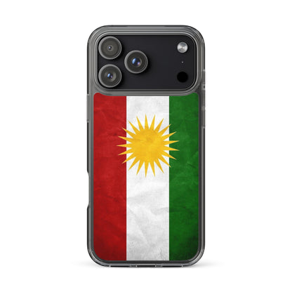 Kurdistan Flag Clear iPhone Case | Kurdish Pride Phone Case - Kurdish Identity Phone Case | MarsoniPrint
