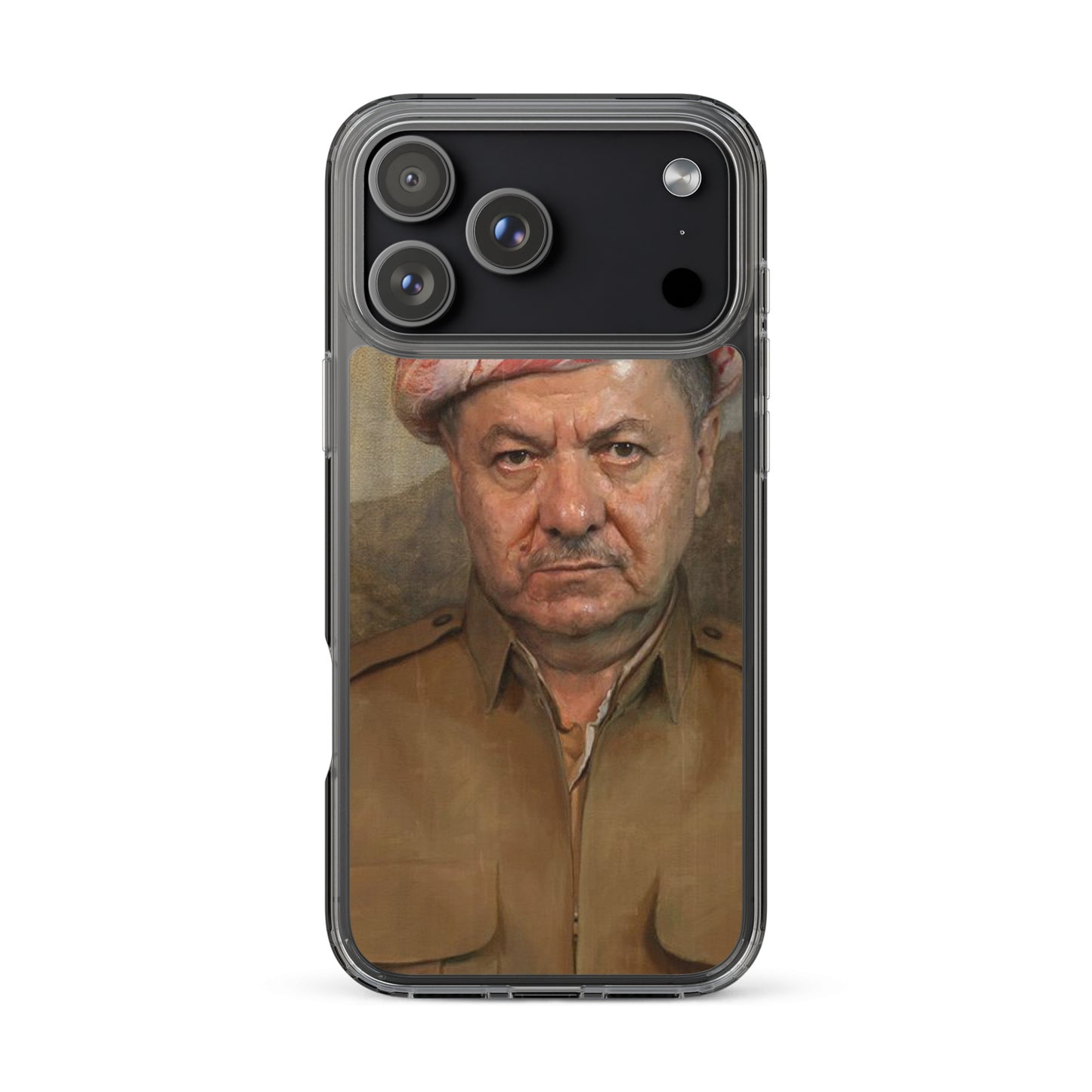 Mesut Barzani Clear iPhone Case | Kurdish Leader Phone Case - Kurdish Identity Phone Case | MarsoniPrint