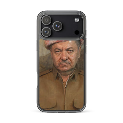 Mesut Barzani Clear iPhone Case | Kurdish Leader Phone Case - Kurdish Identity Phone Case | MarsoniPrint