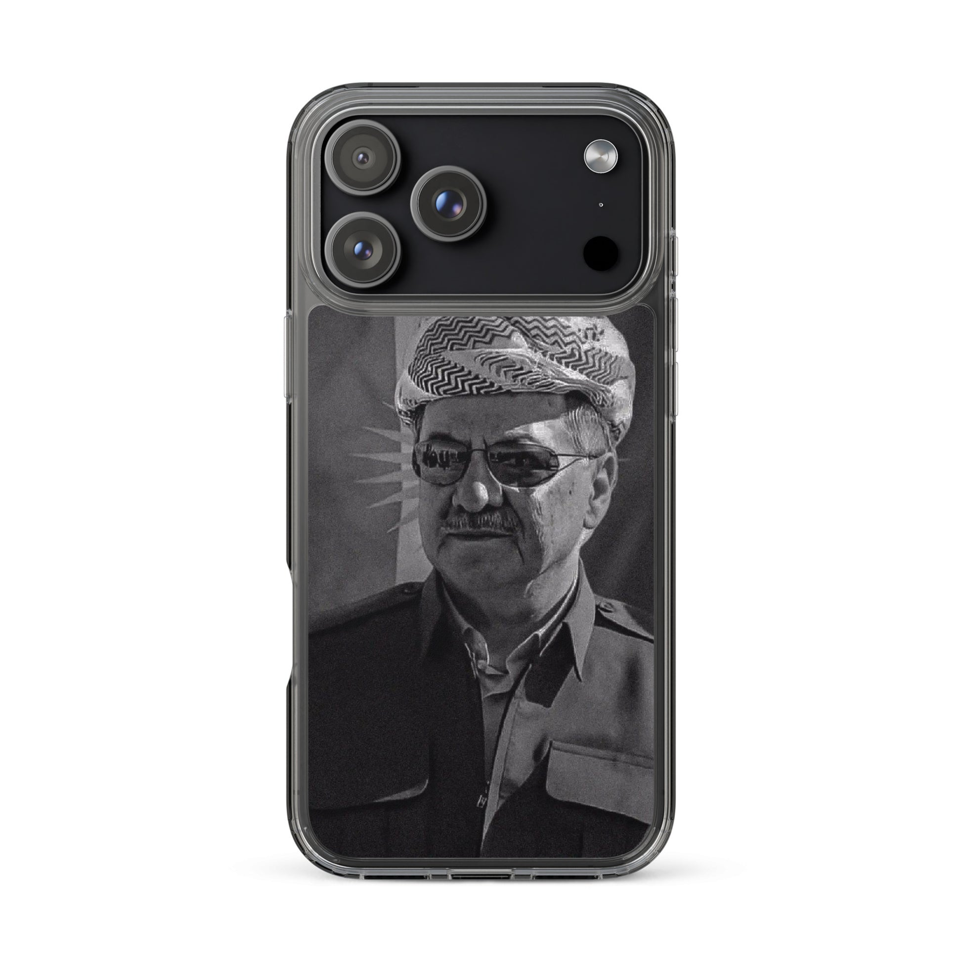 Mesut Barzani Clear iPhone Case | Barzani Kurdish Phone Case - Kurdish Identity Phone Case | MarsoniPrint
