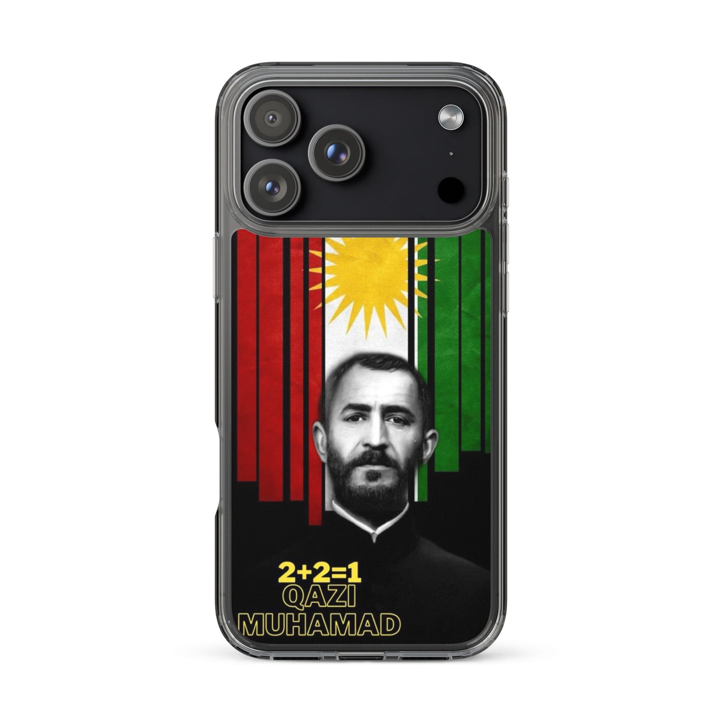 Qazi Muhamad Clear iPhone Case | Kurdish Leader Phone Case - Kurdish Identity Phone Case | MarsoniPrint