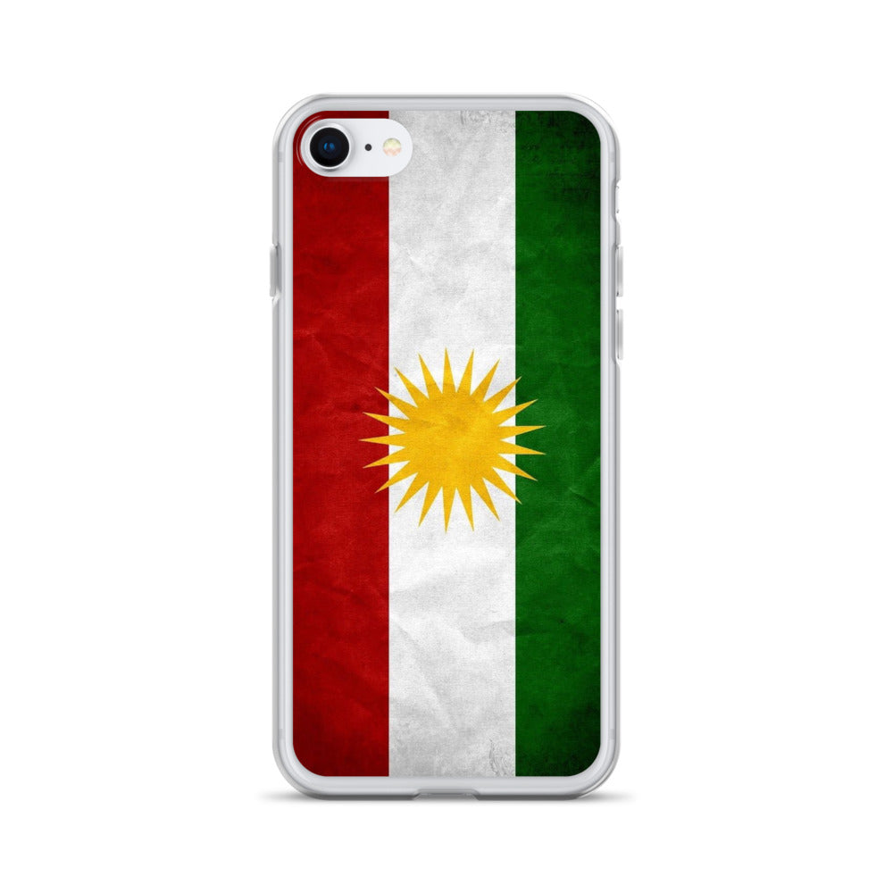 Kurdistan Flag Clear iPhone Case | Kurdish Pride Phone Case - Kurdish Identity Phone Case | MarsoniPrint