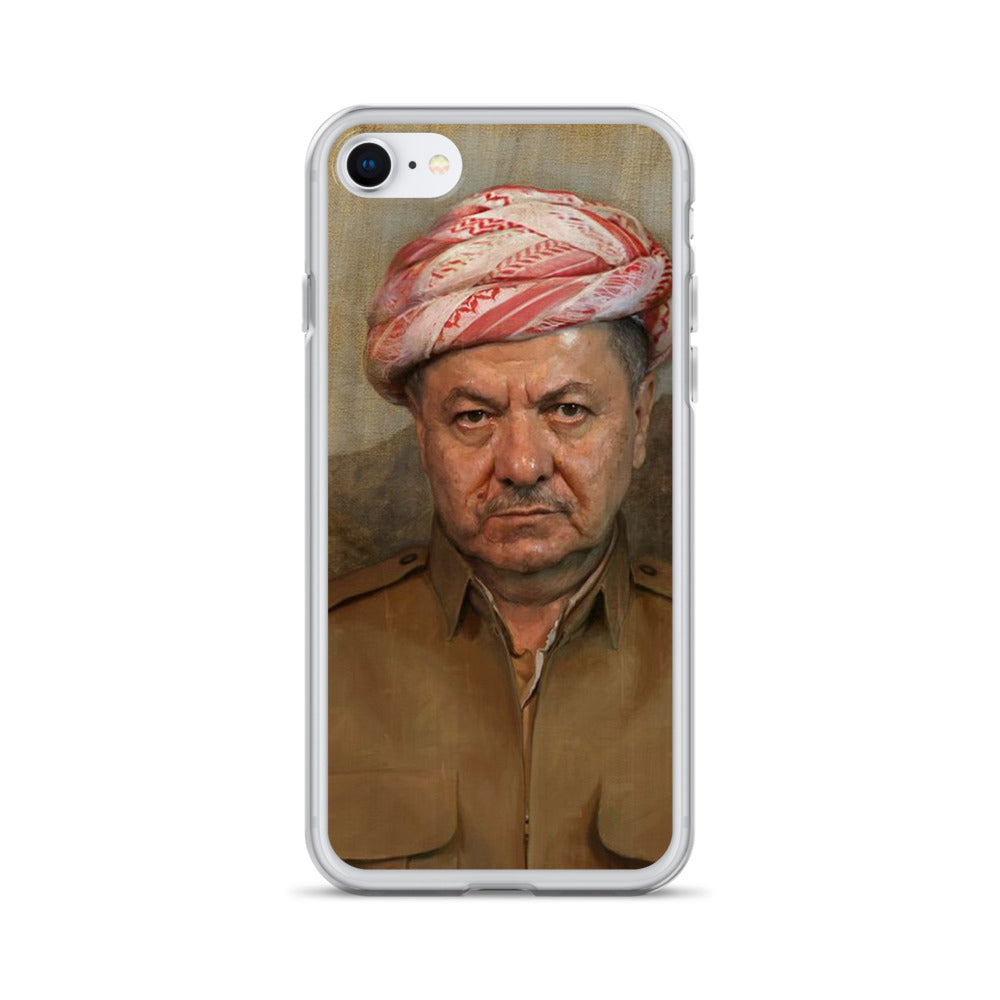 Mesut Barzani Clear iPhone Case | Kurdish Leader Phone Case - Kurdish Identity Phone Case | MarsoniPrint