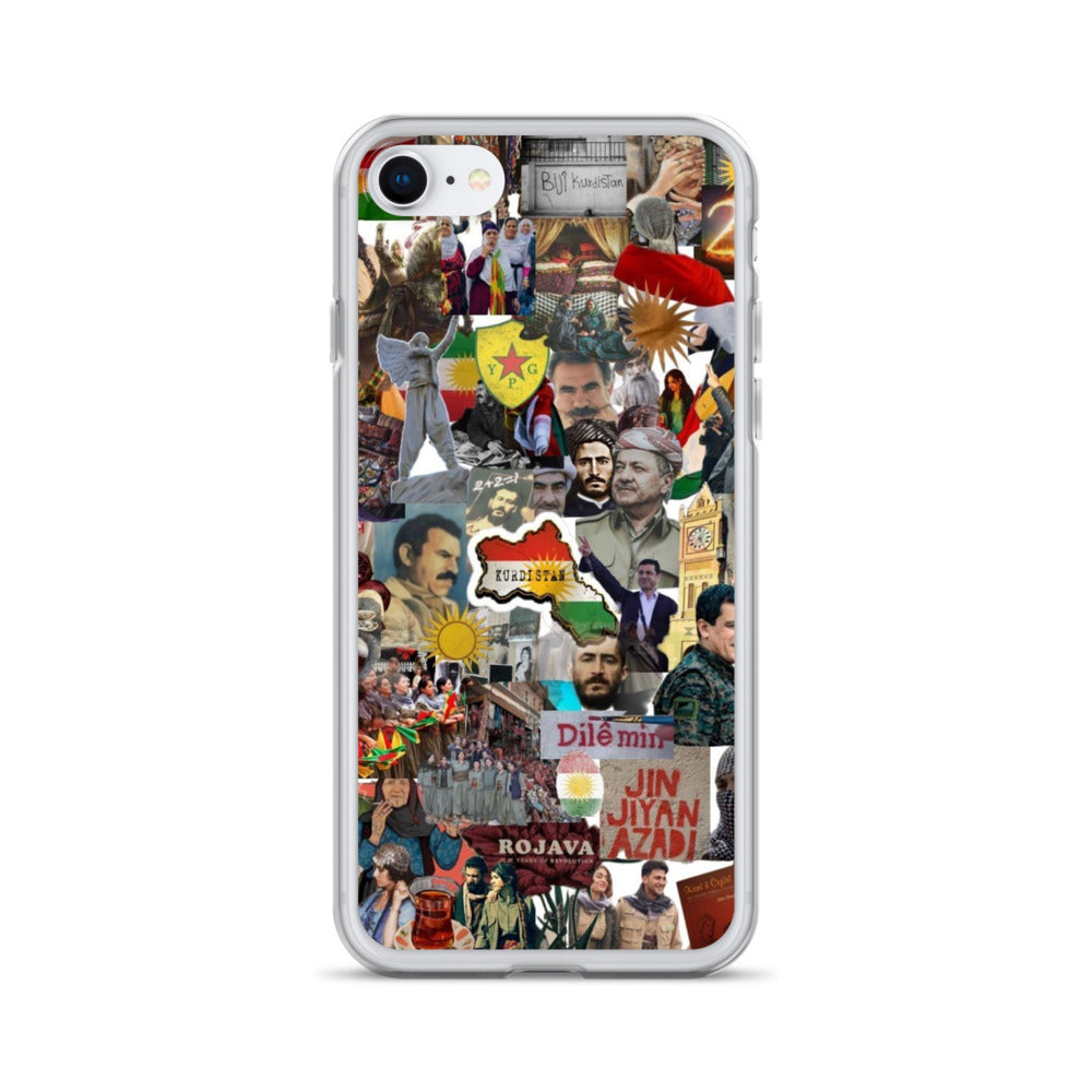 Kurdistan Story Clear iPhone Case | Kurdish 2+2=1 Phone Case - Kurdish Identity Phone Case | MarsoniPrint