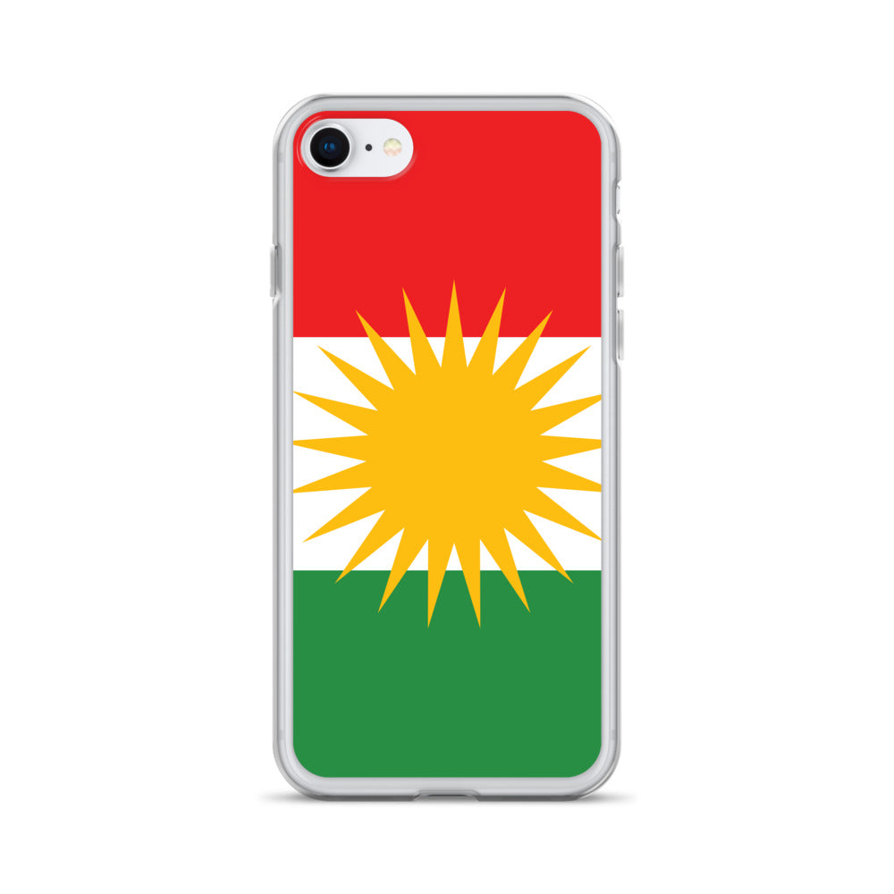 Kurdistan Flag Clear iPhone Case | Kurdish Pride Phone Case - Kurdish Identity Phone Case | MarsoniPrint