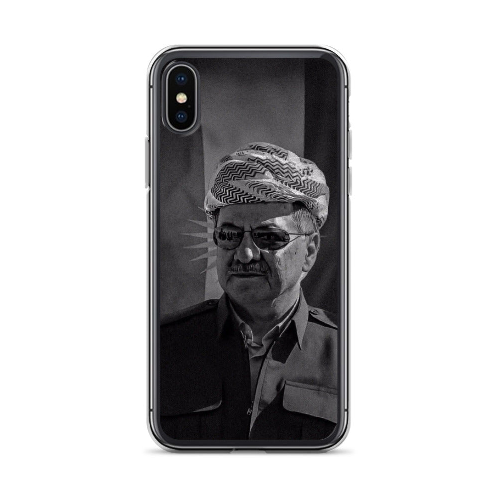 Mesut Barzani Clear iPhone Case | Barzani Kurdish Phone Case - Kurdish Identity Phone Case | MarsoniPrint