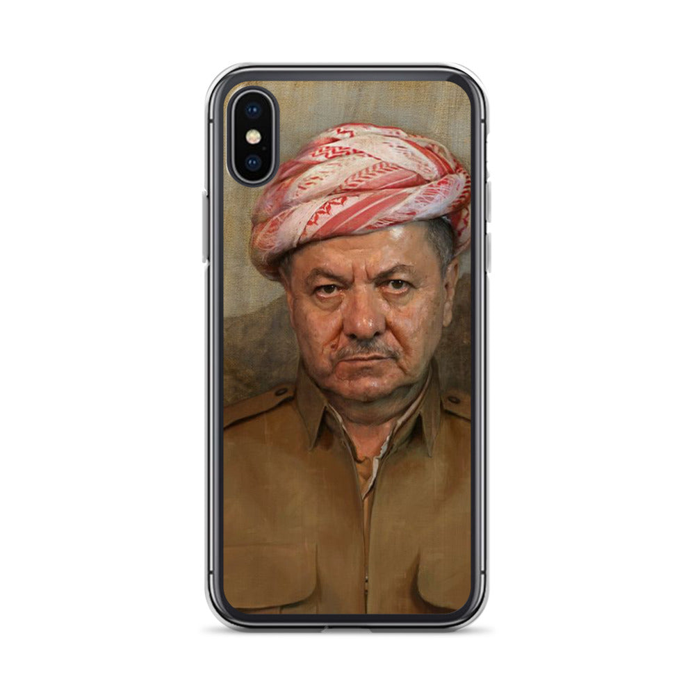 Mesut Barzani Clear iPhone Case | Kurdish Leader Phone Case - Kurdish Identity Phone Case | MarsoniPrint
