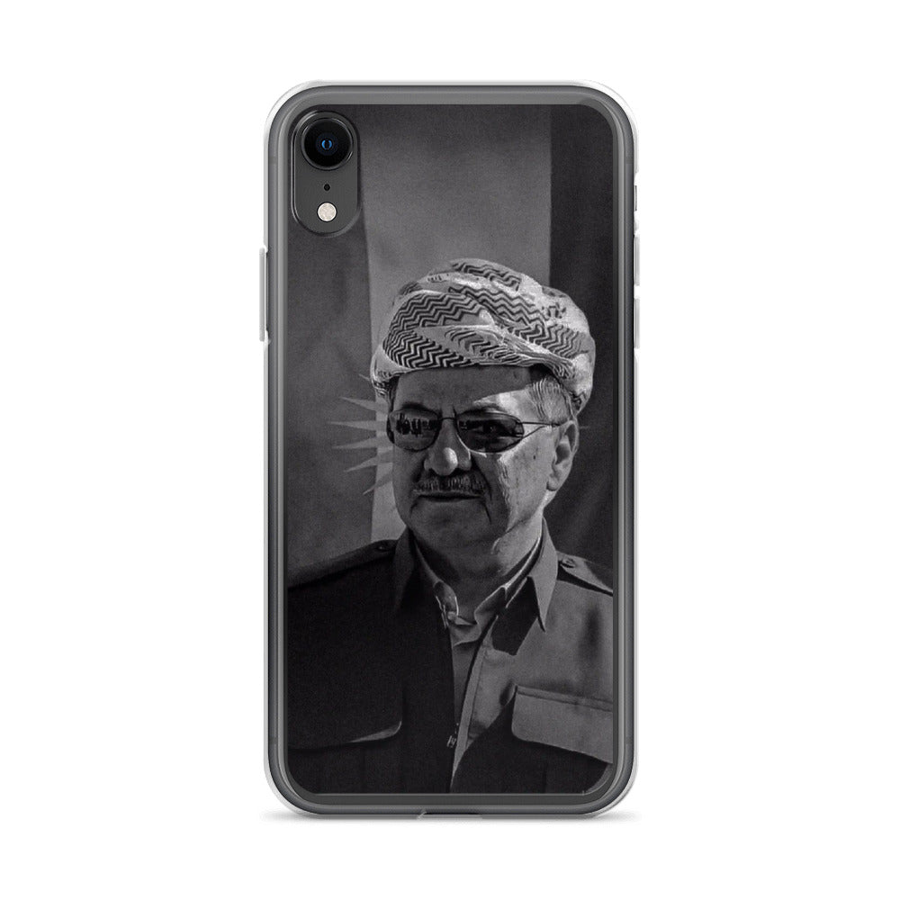 Mesut Barzani Clear iPhone Case | Barzani Kurdish Phone Case - Kurdish Identity Phone Case | MarsoniPrint
