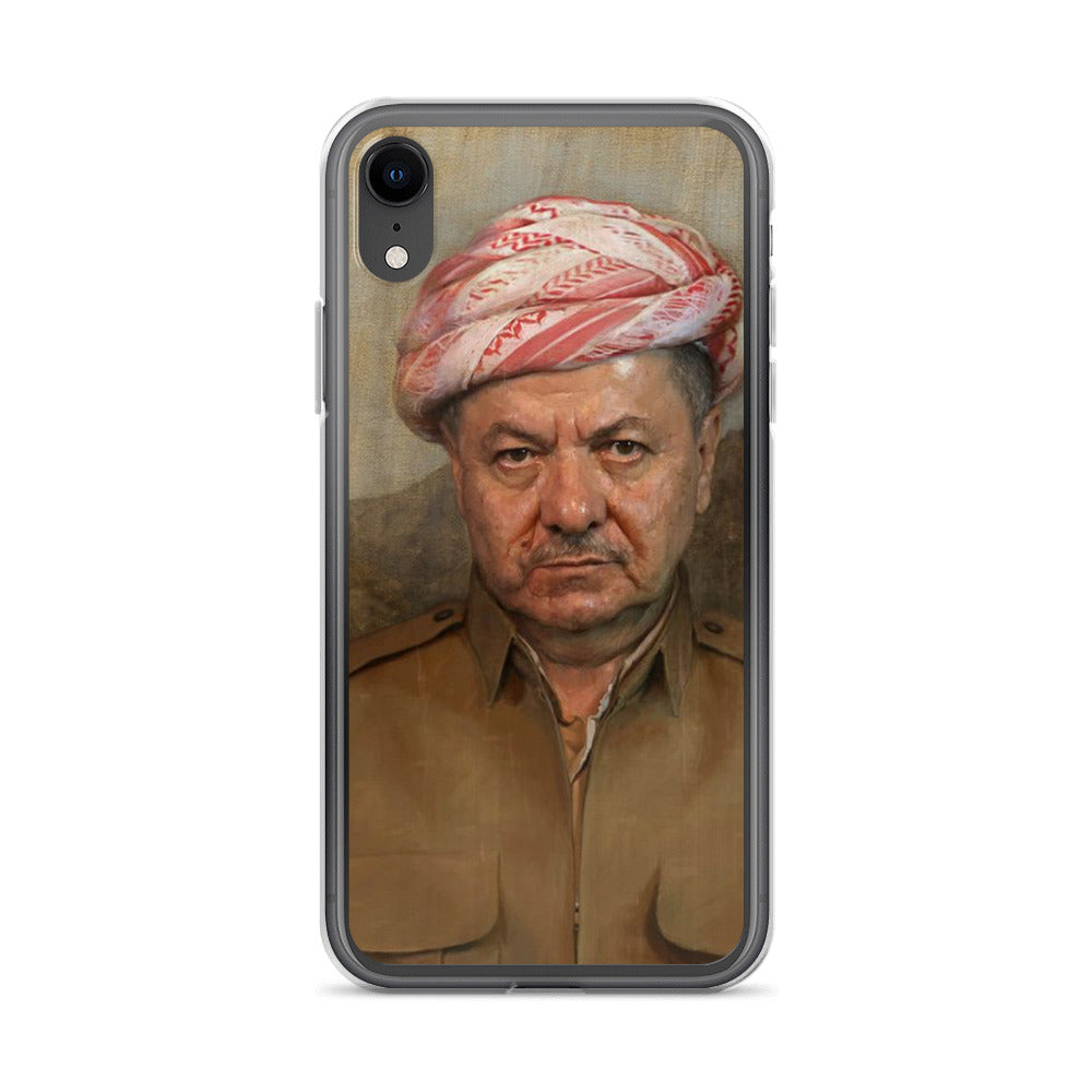 Mesut Barzani Clear iPhone Case | Kurdish Leader Phone Case - Kurdish Identity Phone Case | MarsoniPrint