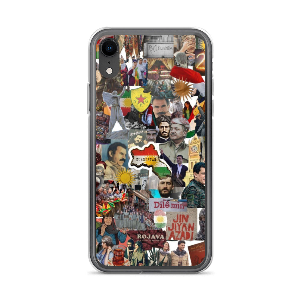Kurdistan Story Clear iPhone Case | Kurdish 2+2=1 Phone Case - Kurdish Identity Phone Case | MarsoniPrint
