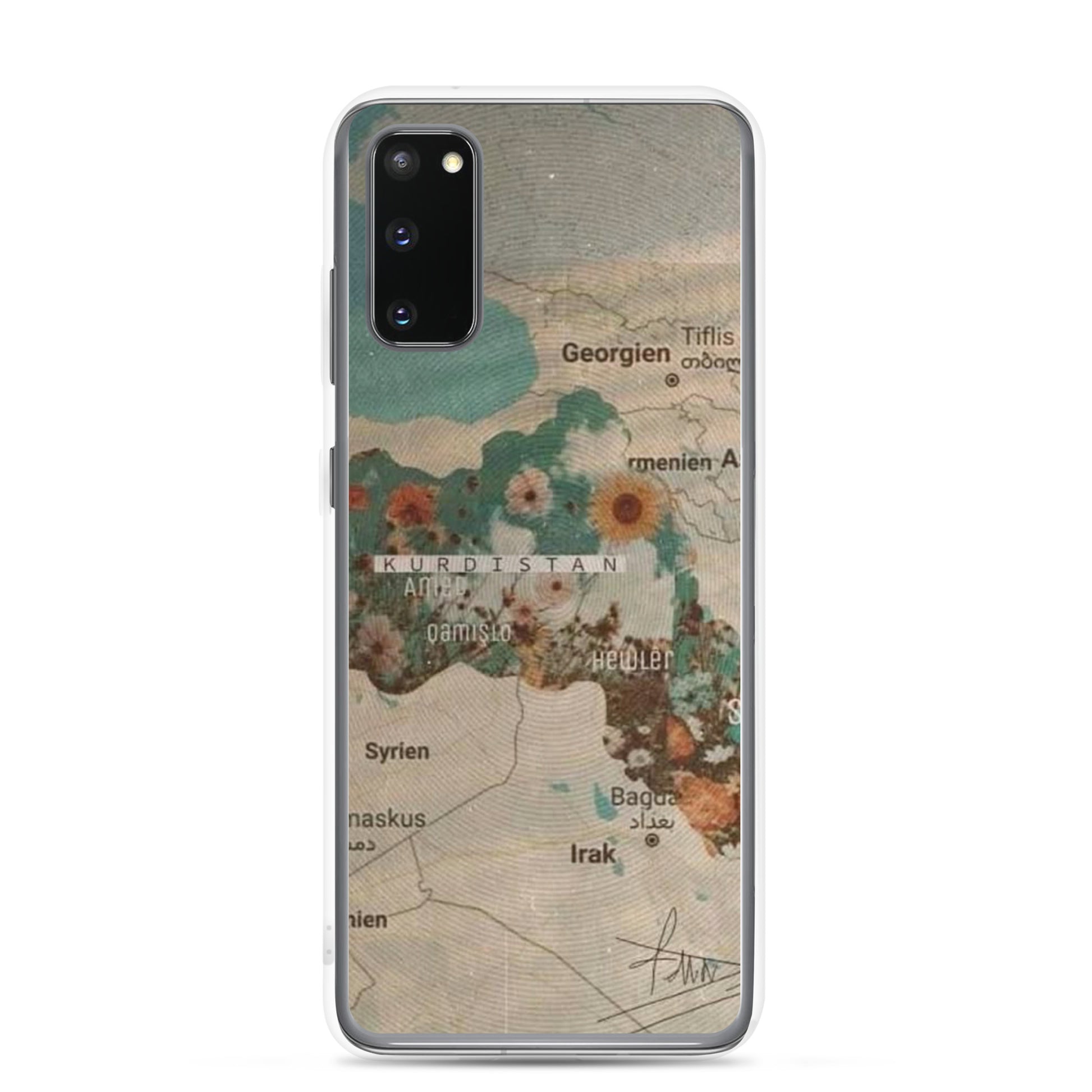 Kurdistan Map Clear Samsung Case | Kurdish Phone Case - Kurdish Identity Phone Case | MarsoniPrint