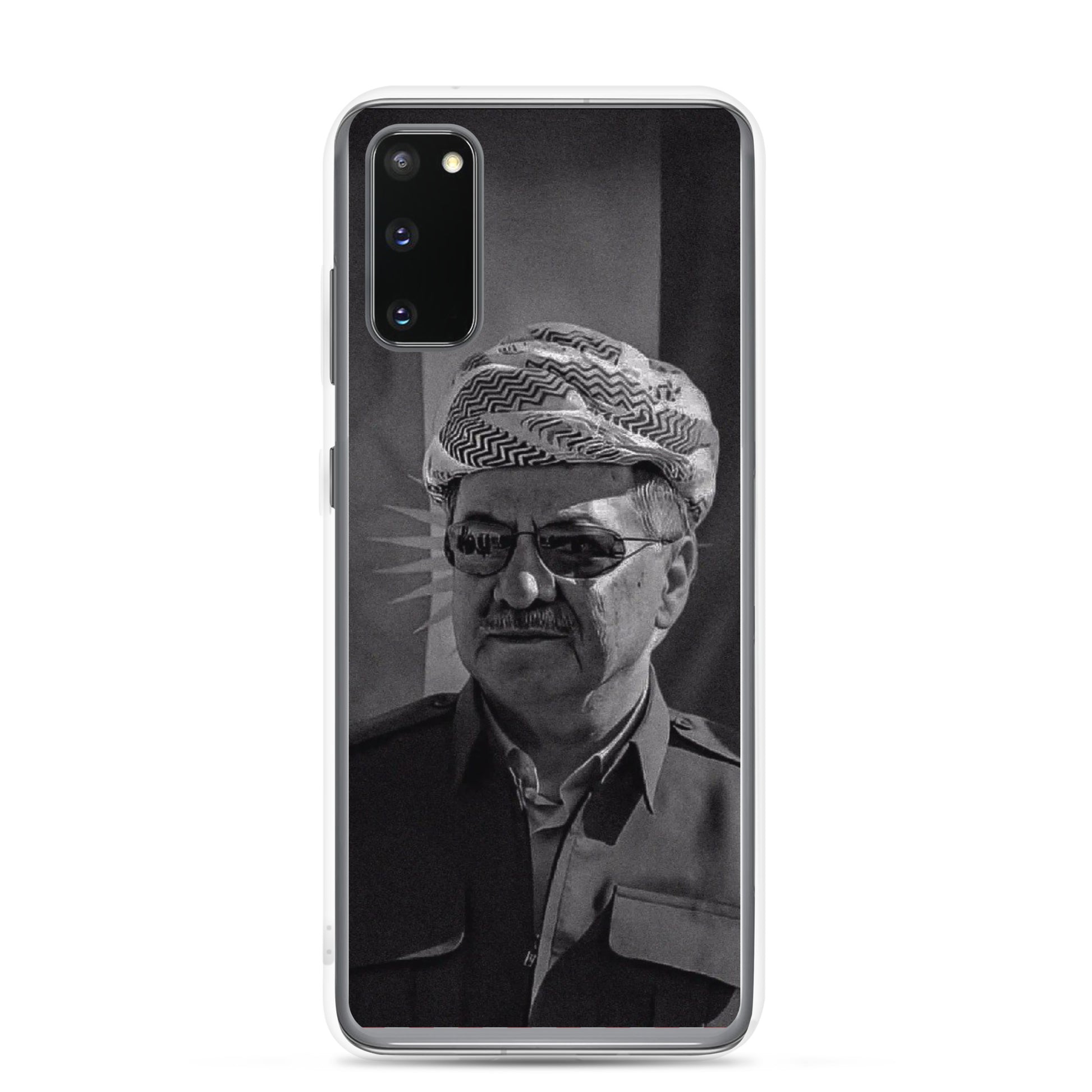 Mesut Barzani Clear Samsung Case | Kurdish Phone Case - Kurdish Identity Phone Case | MarsoniPrint