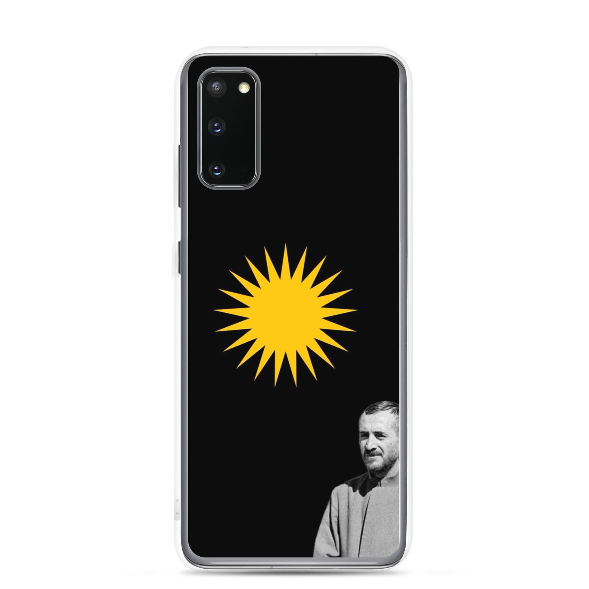 Qazi Muhamad Clear Samsung Case | Kurdish 2+2=1 Phone Case - Kurdish Identity Phone Case | MarsoniPrint