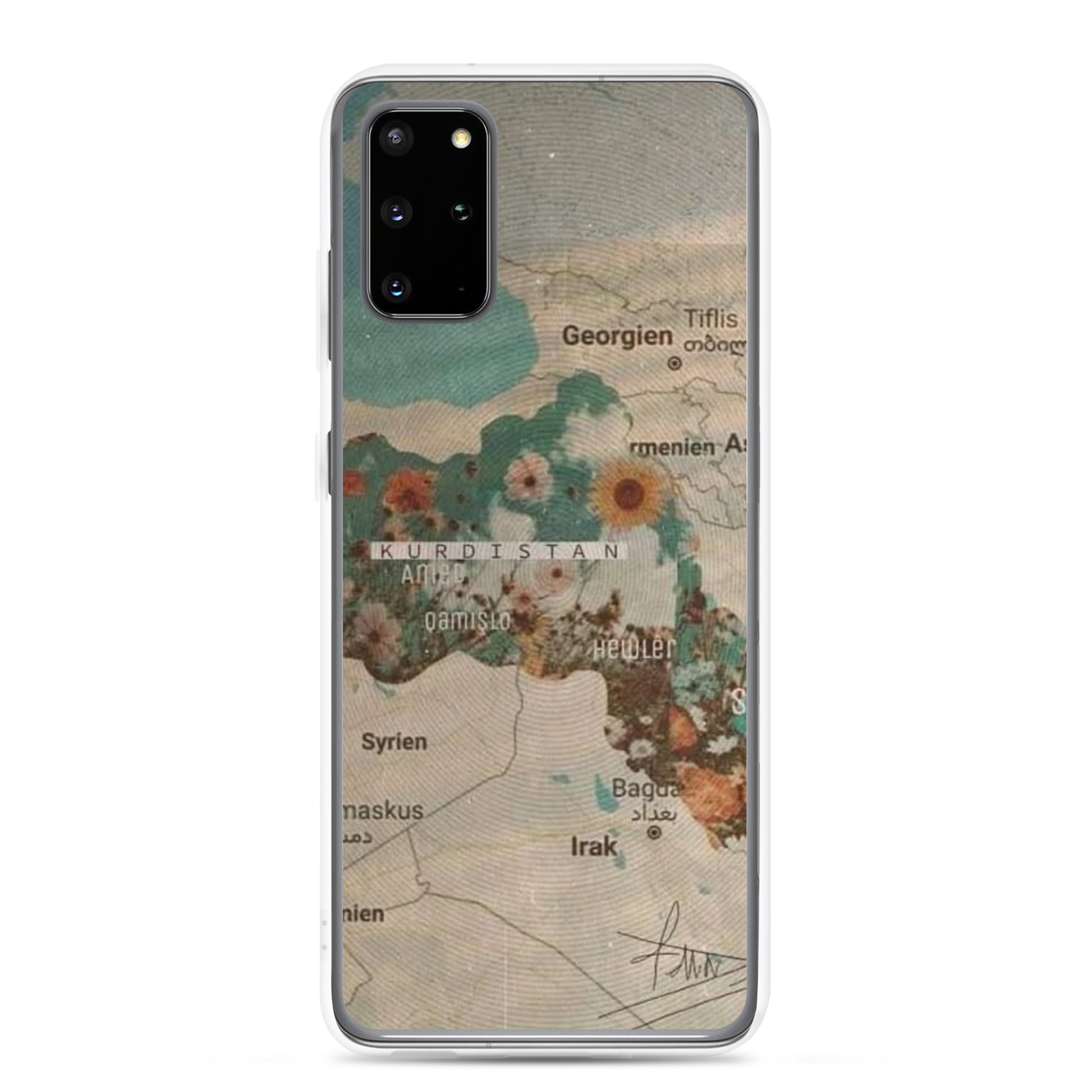 Kurdistan Map Clear Samsung Case | Kurdish Phone Case - Kurdish Identity Phone Case | MarsoniPrint
