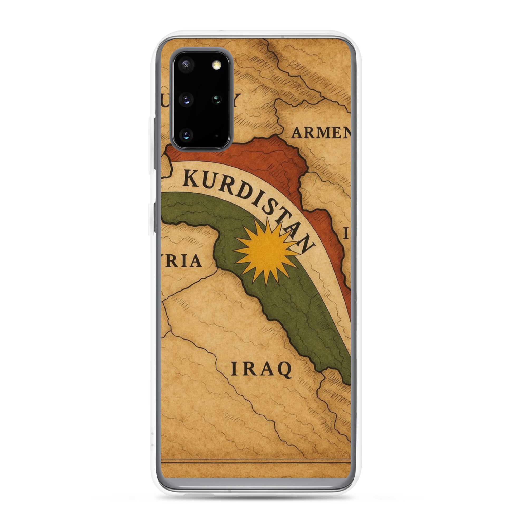 Kurdistan Map Clear Samsung Case | Kurdish Flag 2+2=1 - Kurdish Identity Phone Case | MarsoniPrint