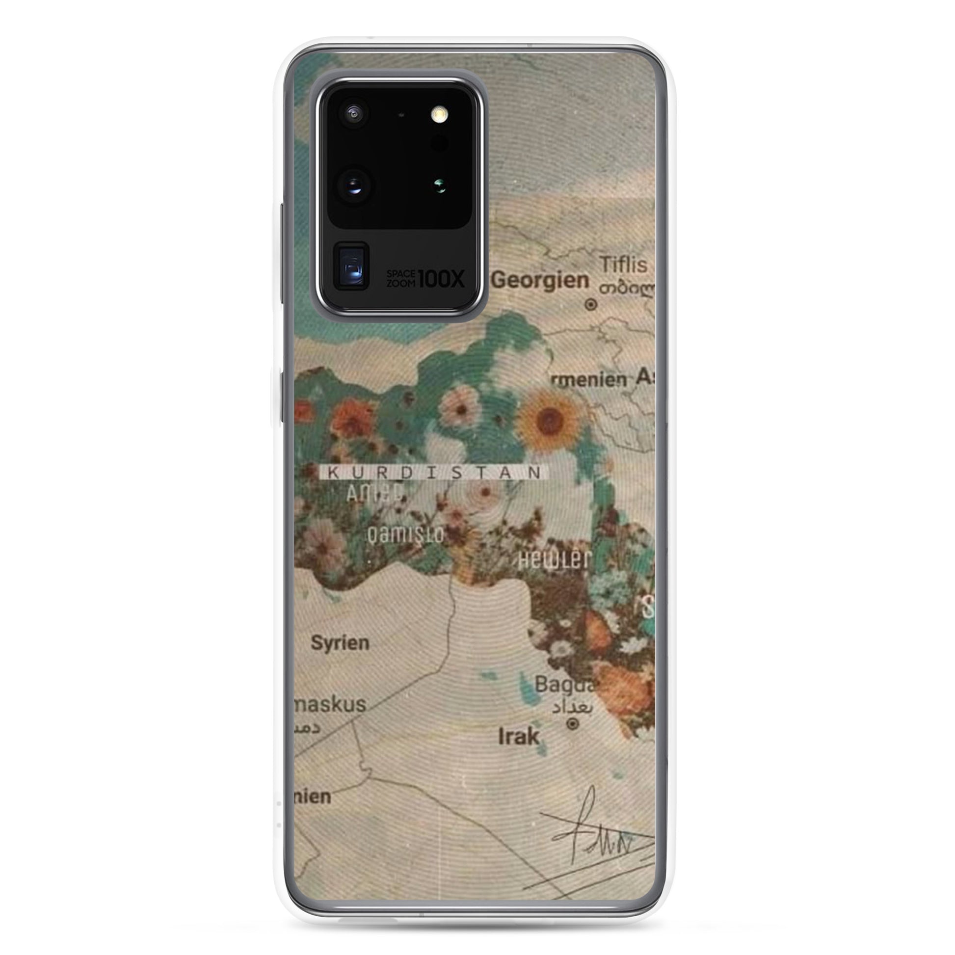 Kurdistan Map Clear Samsung Case | Kurdish Phone Case - Kurdish Identity Phone Case | MarsoniPrint