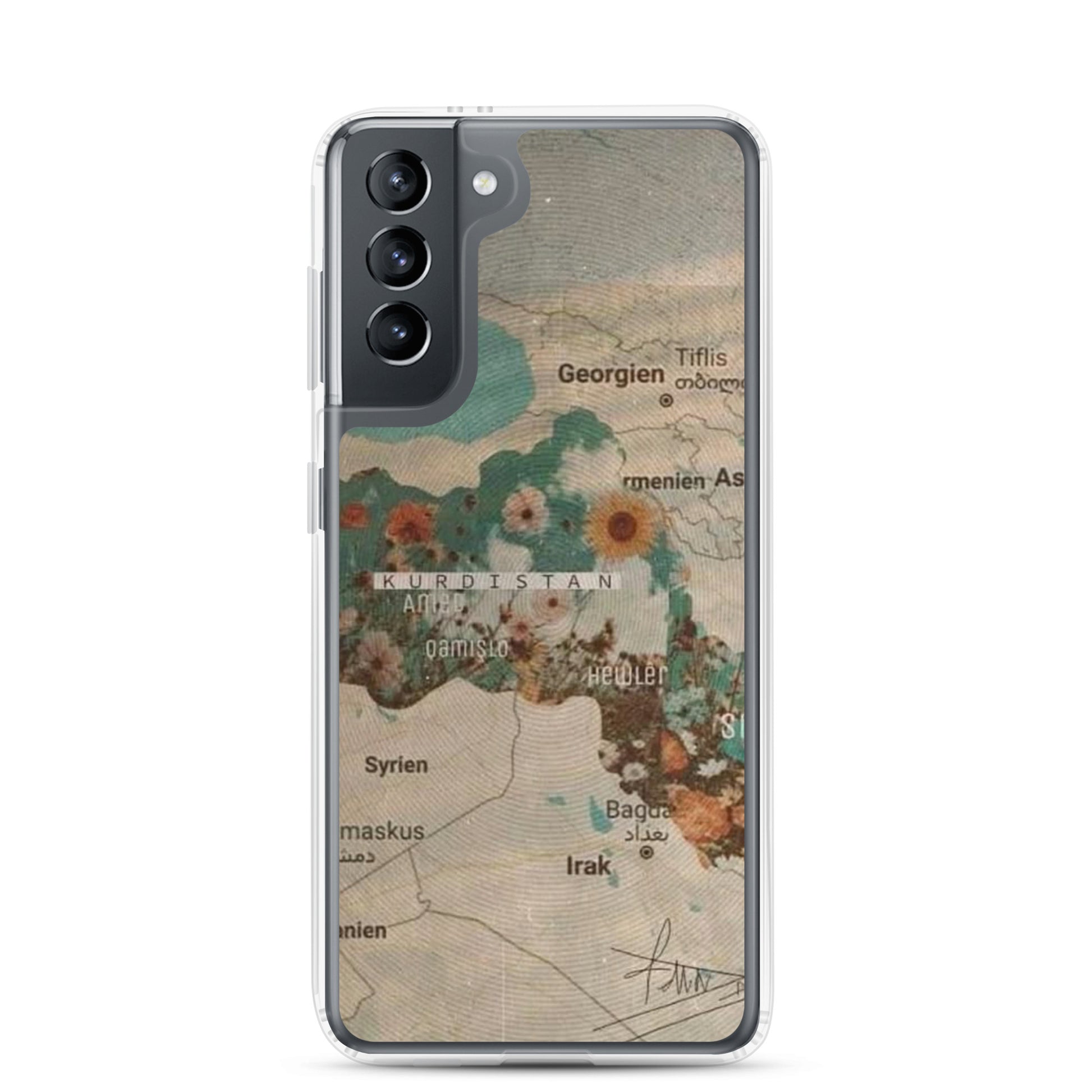 Kurdistan Map Clear Samsung Case | Kurdish Phone Case - Kurdish Identity Phone Case | MarsoniPrint