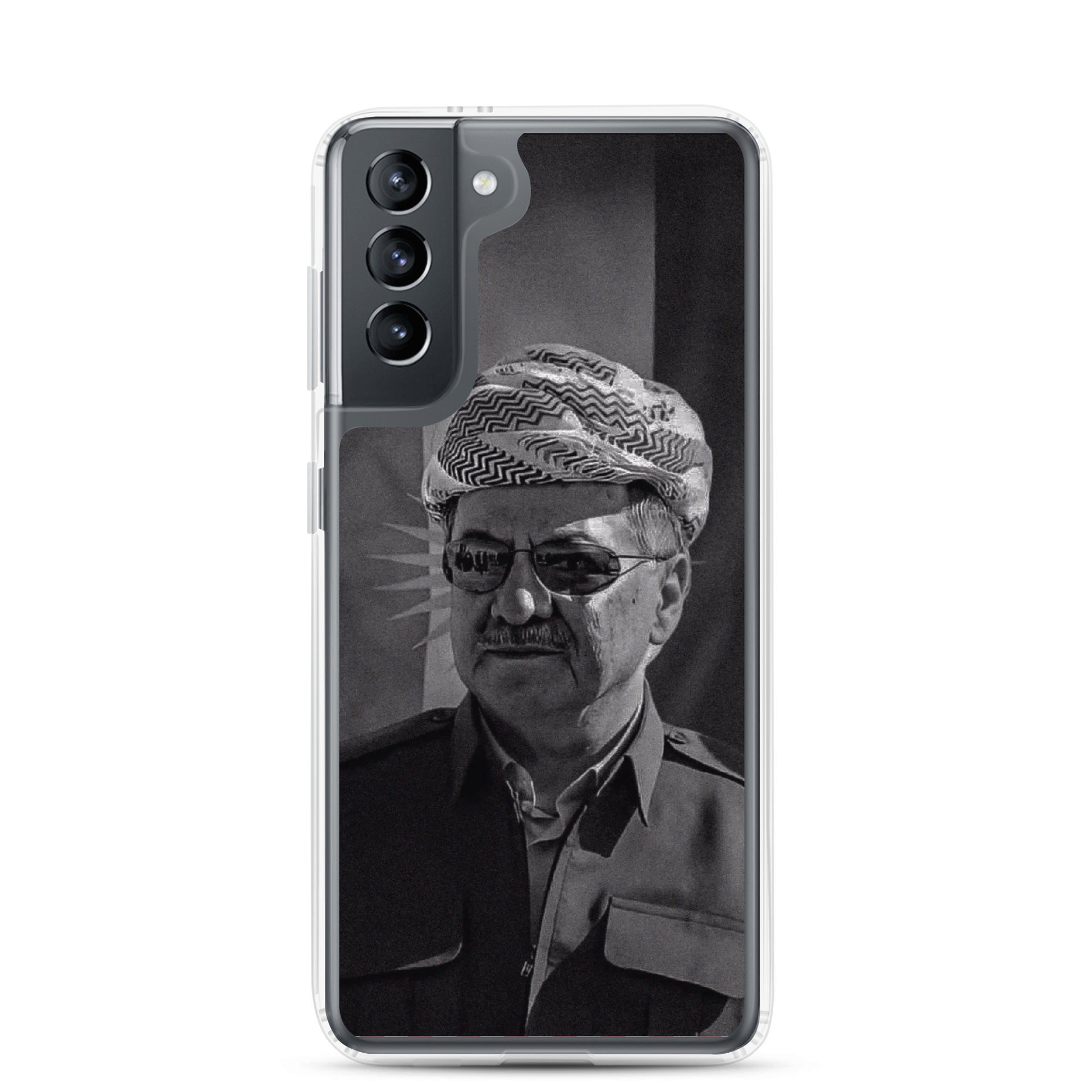 Mesut Barzani Clear Samsung Case | Kurdish Phone Case - Kurdish Identity Phone Case | MarsoniPrint