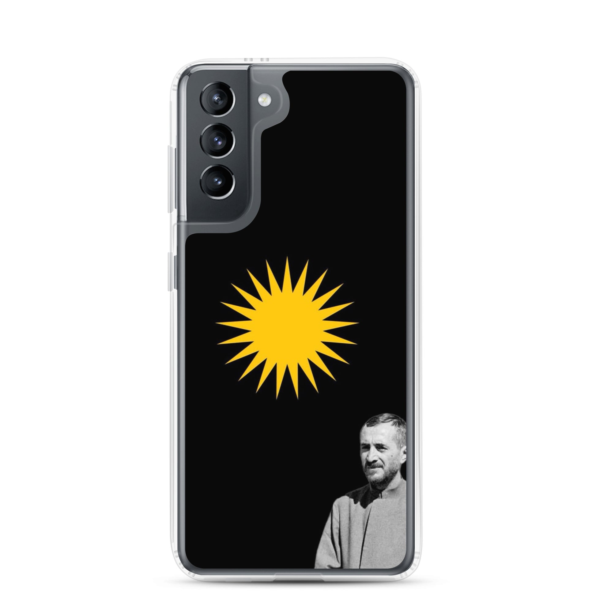 Qazi Muhamad Clear Samsung Case | Kurdish 2+2=1 Phone Case - Kurdish Identity Phone Case | MarsoniPrint