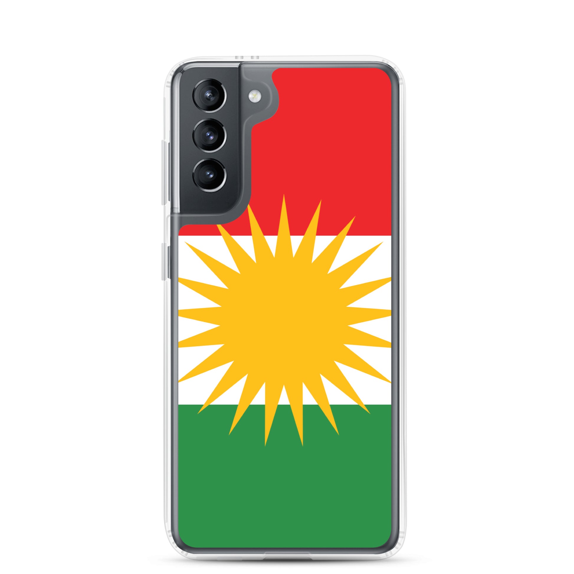 Kurdistan Flag Clear Samsung Case | Kurdish Phone Case - Kurdish Identity Phone Case | MarsoniPrint