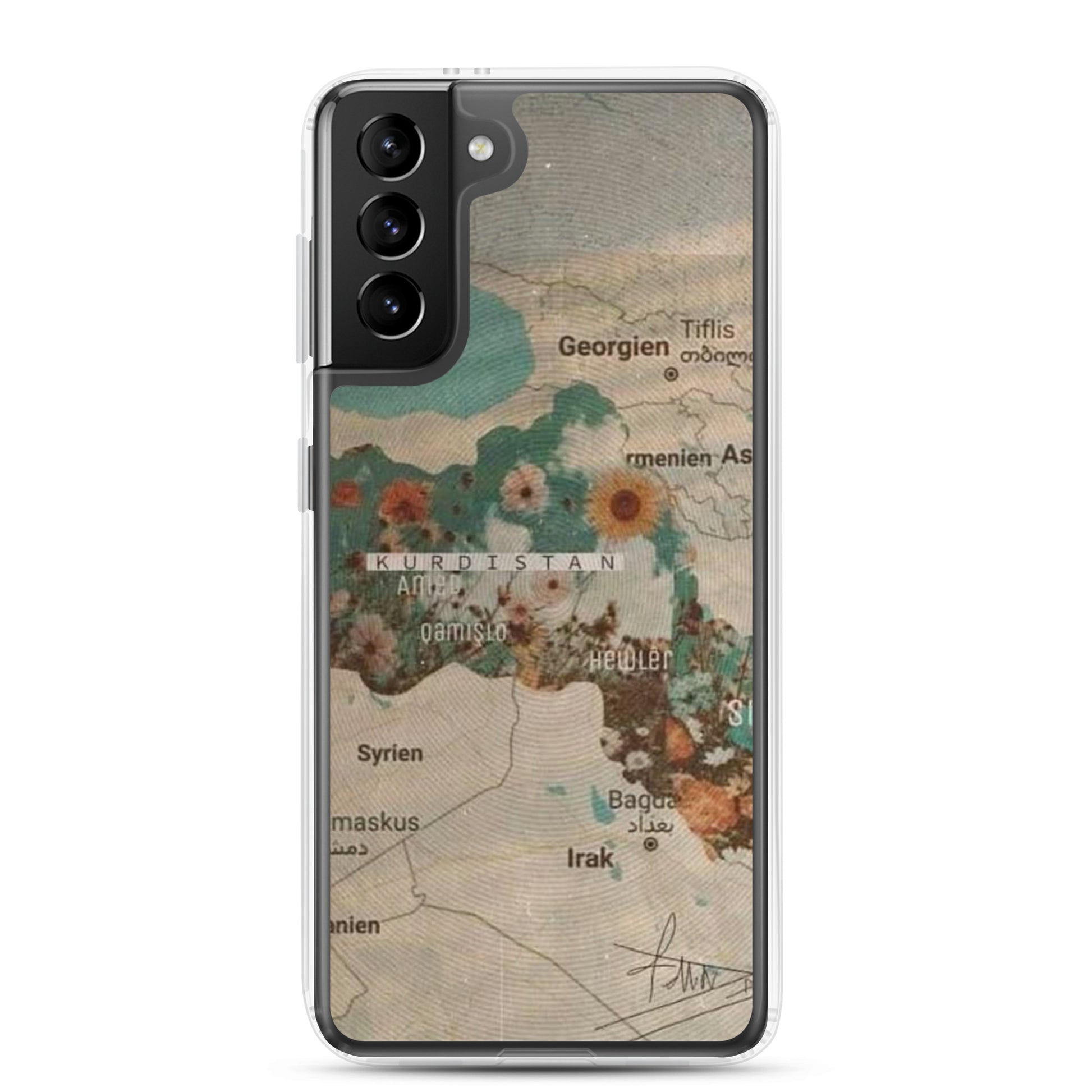 Kurdistan Map Clear Samsung Case | Kurdish Phone Case - Kurdish Identity Phone Case | MarsoniPrint