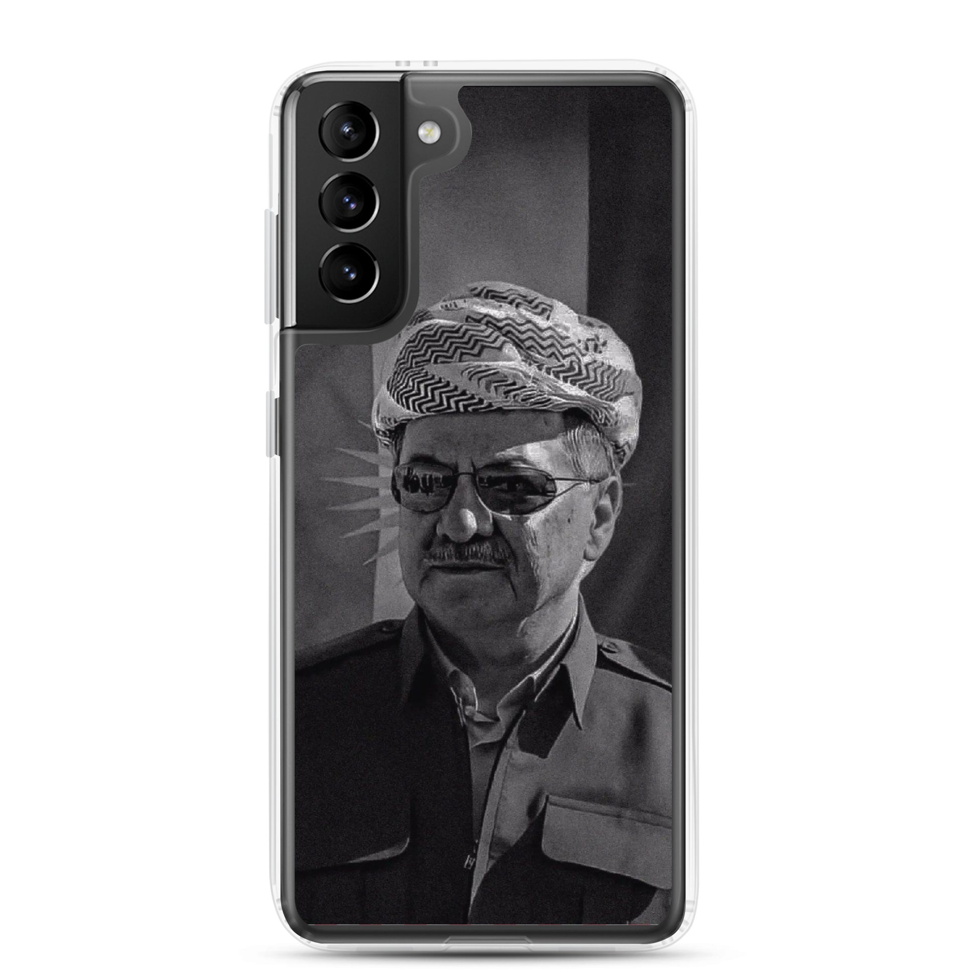 Mesut Barzani Clear Samsung Case | Kurdish Phone Case - Kurdish Identity Phone Case | MarsoniPrint