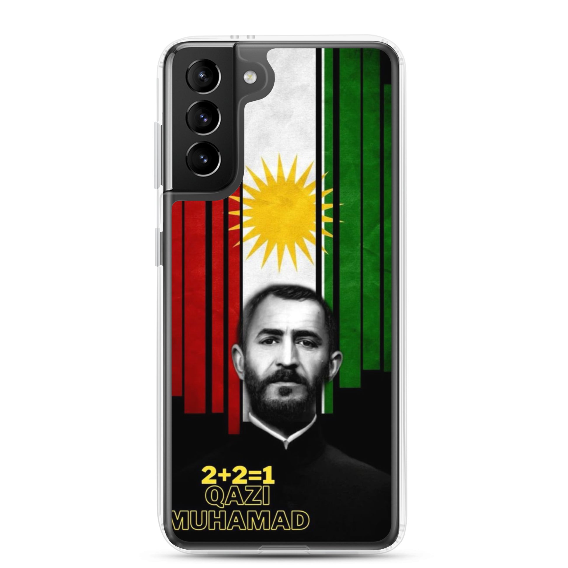 Qazi Muhamad Kurdistan Flag Samsung Case | Kurdish 2+2=1 - Kurdish Identity Phone Case | MarsoniPrint