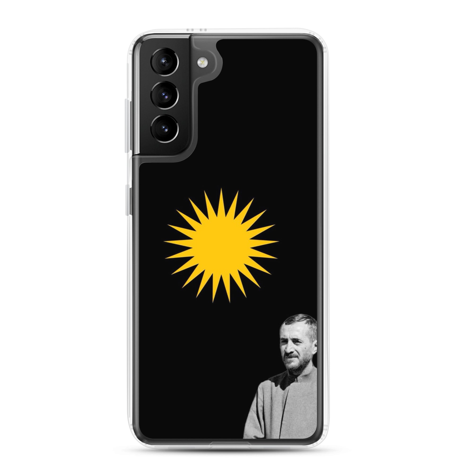 Qazi Muhamad Clear Samsung Case | Kurdish 2+2=1 Phone Case - Kurdish Identity Phone Case | MarsoniPrint