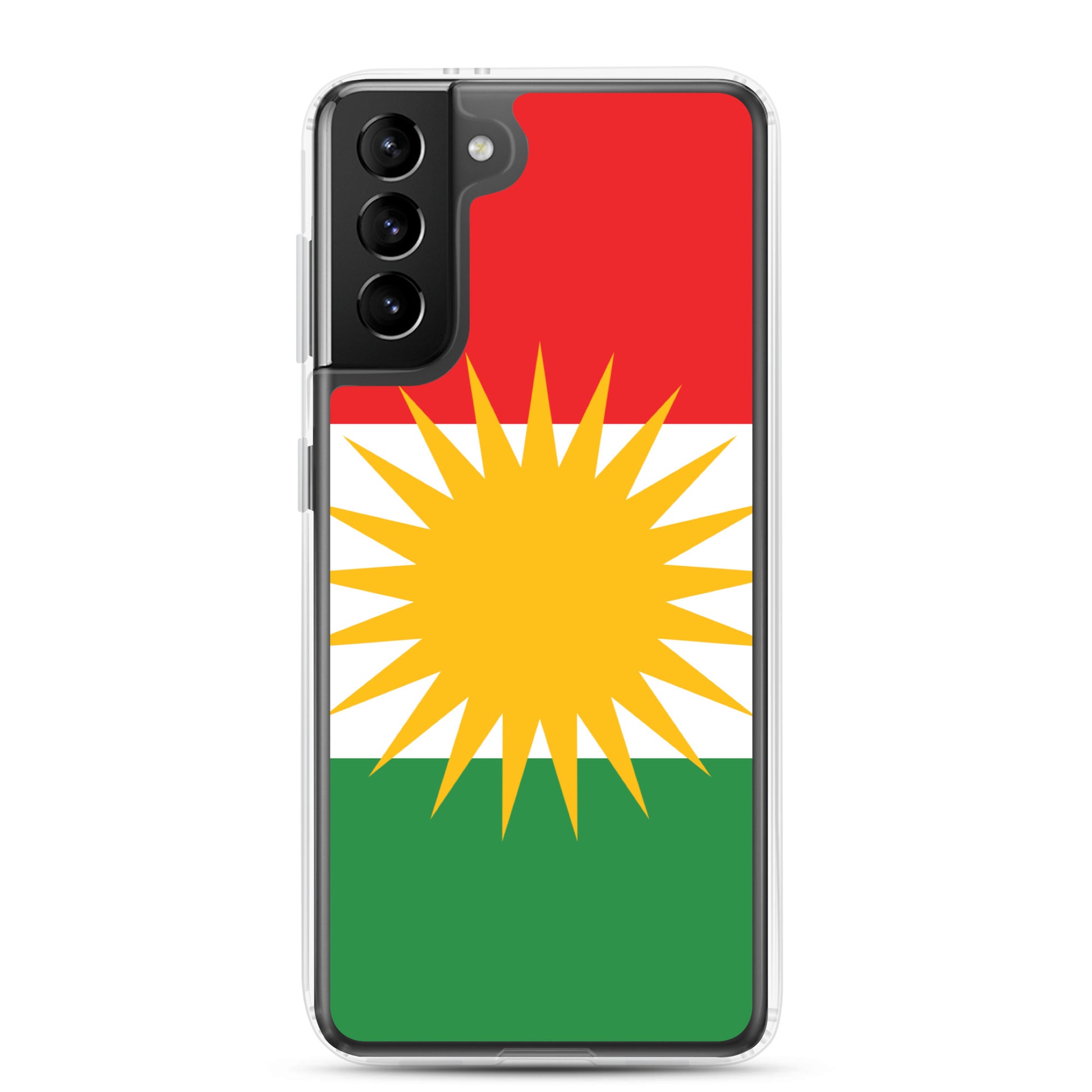Kurdistan Flag Clear Samsung Case | Kurdish Phone Case - Kurdish Identity Phone Case | MarsoniPrint