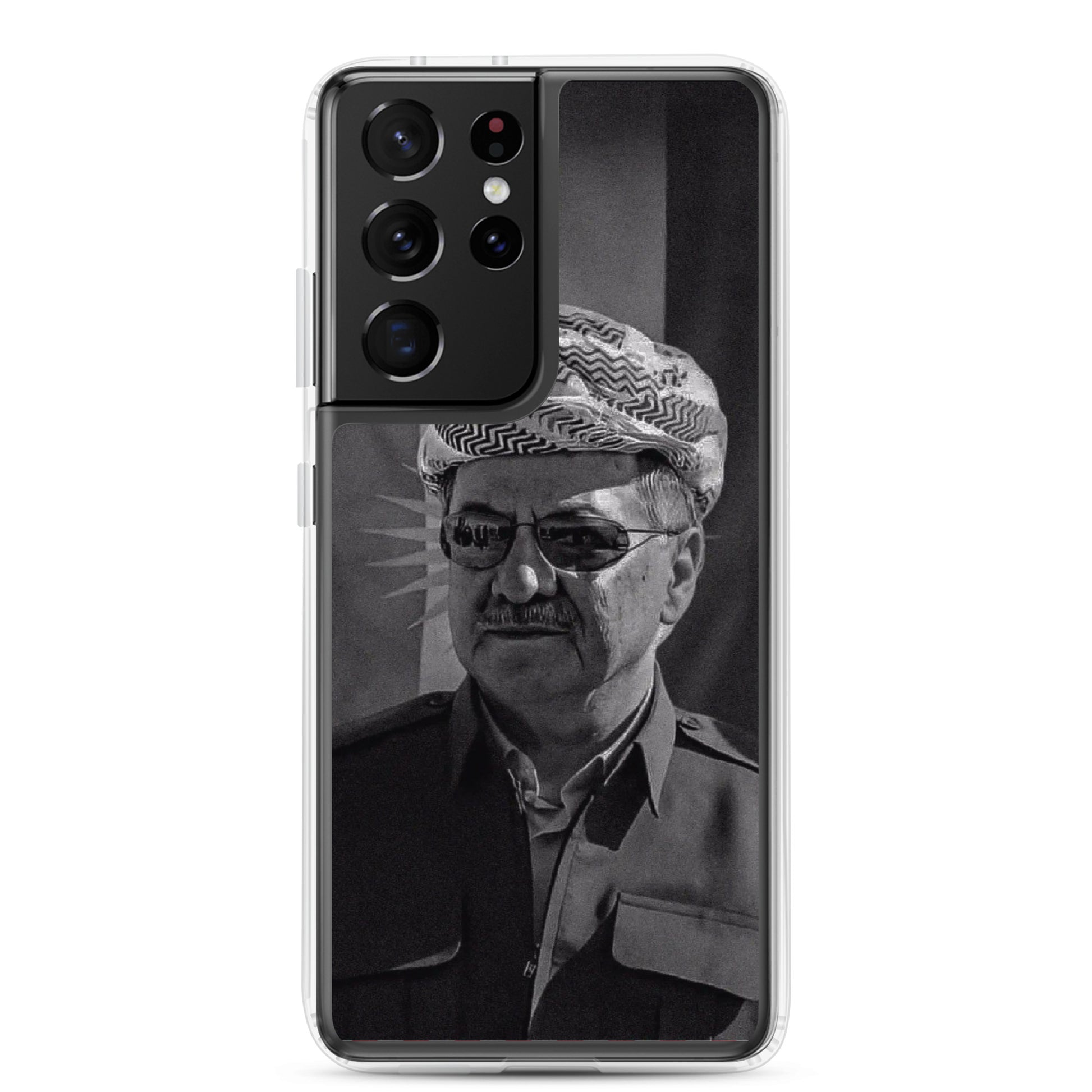Mesut Barzani Clear Samsung Case | Kurdish Phone Case - Kurdish Identity Phone Case | MarsoniPrint