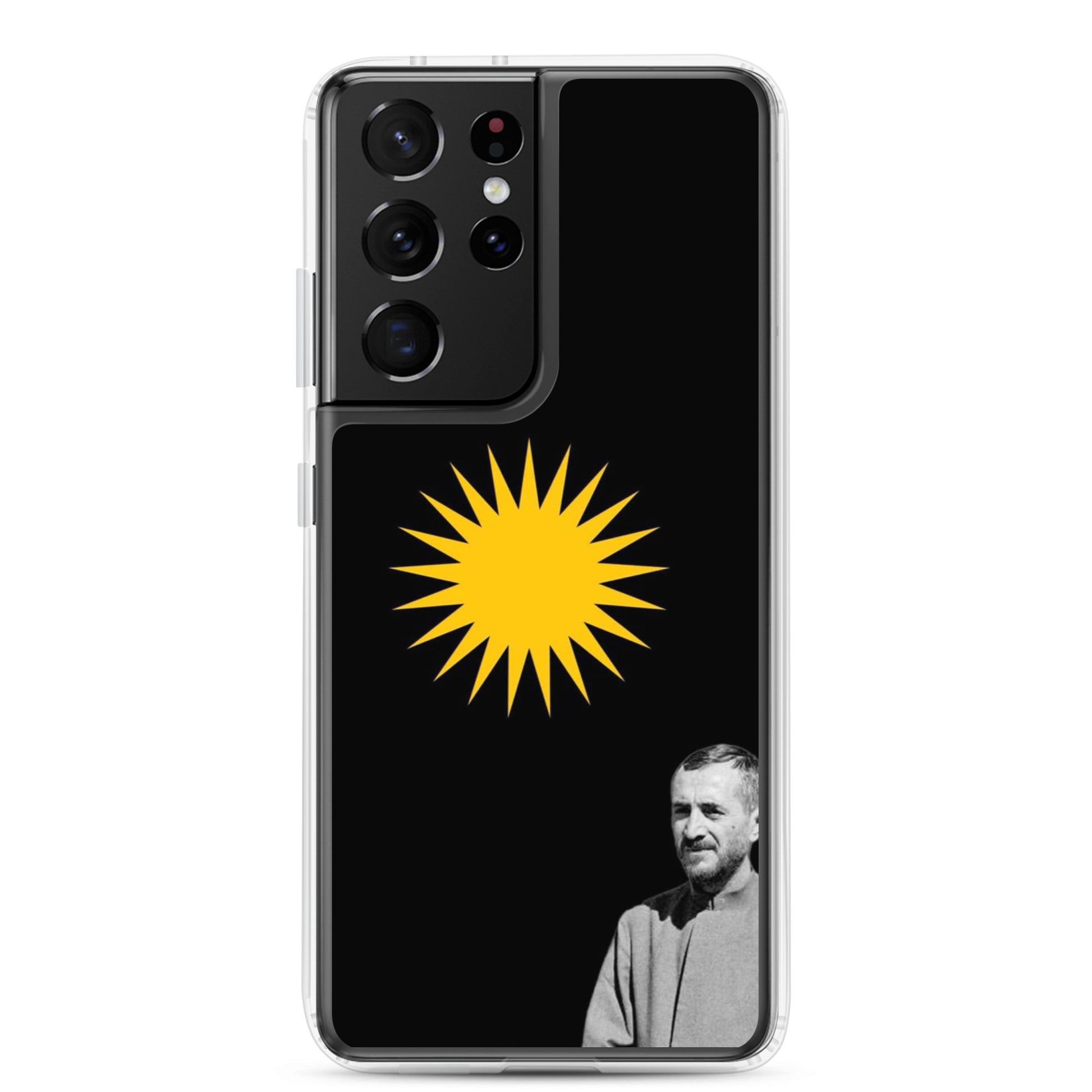 Qazi Muhamad Clear Samsung Case | Kurdish 2+2=1 Phone Case - Kurdish Identity Phone Case | MarsoniPrint
