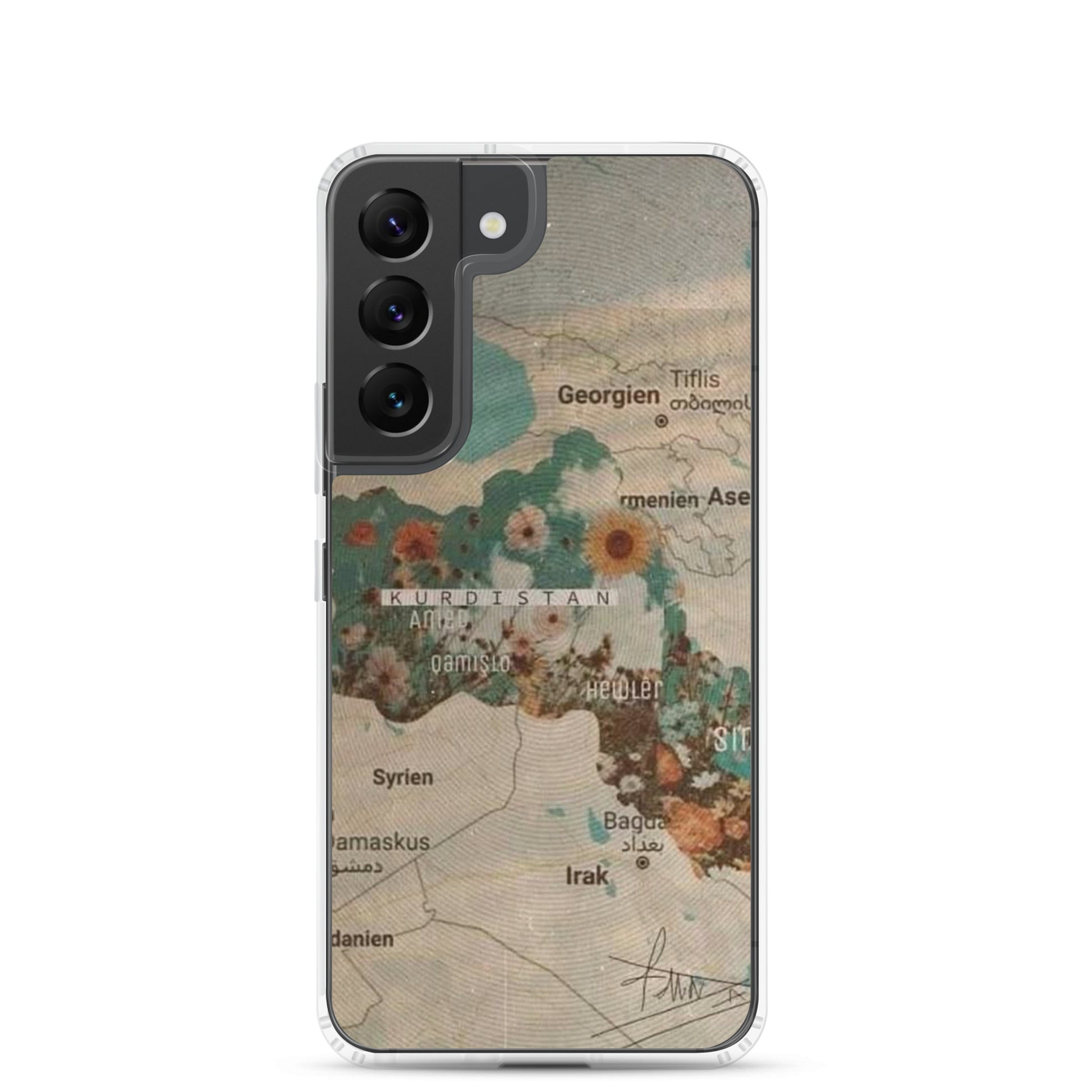 Kurdistan Map Clear Samsung Case | Kurdish Phone Case - Kurdish Identity Phone Case | MarsoniPrint