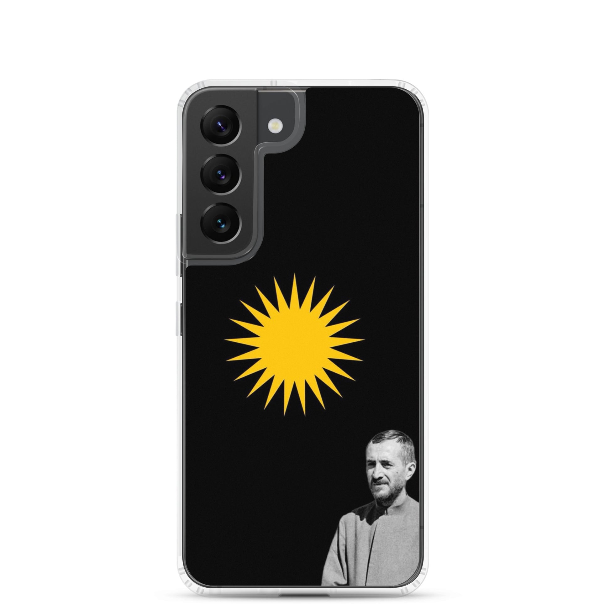 Qazi Muhamad Clear Samsung Case | Kurdish 2+2=1 Phone Case - Kurdish Identity Phone Case | MarsoniPrint