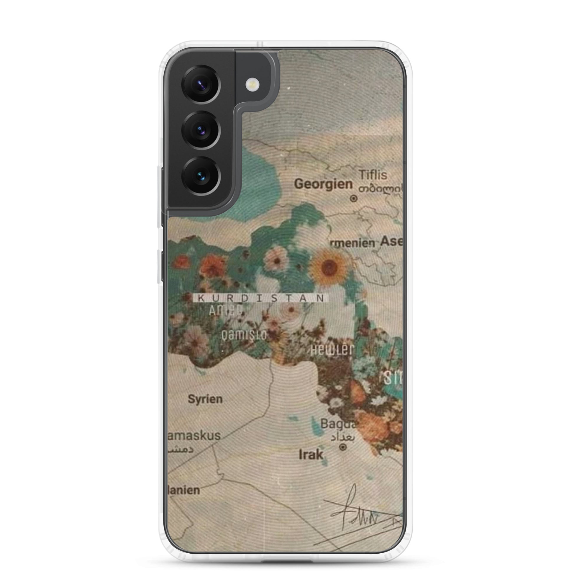 Kurdistan Map Clear Samsung Case | Kurdish Phone Case - Kurdish Identity Phone Case | MarsoniPrint