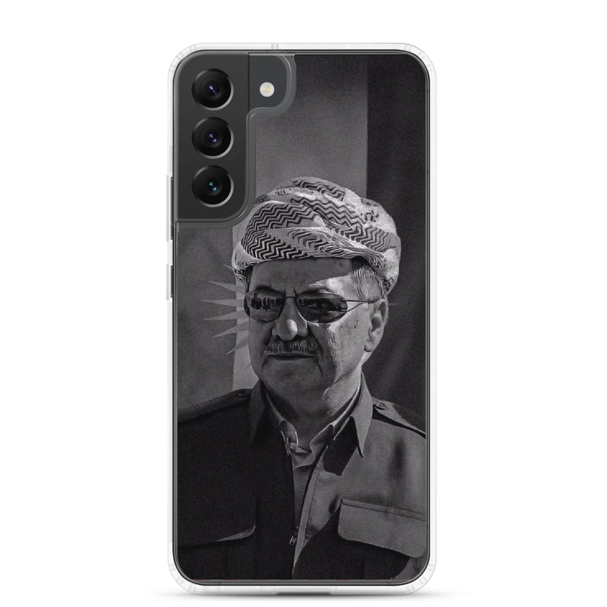Mesut Barzani Clear Samsung Case | Kurdish Phone Case - Kurdish Identity Phone Case | MarsoniPrint