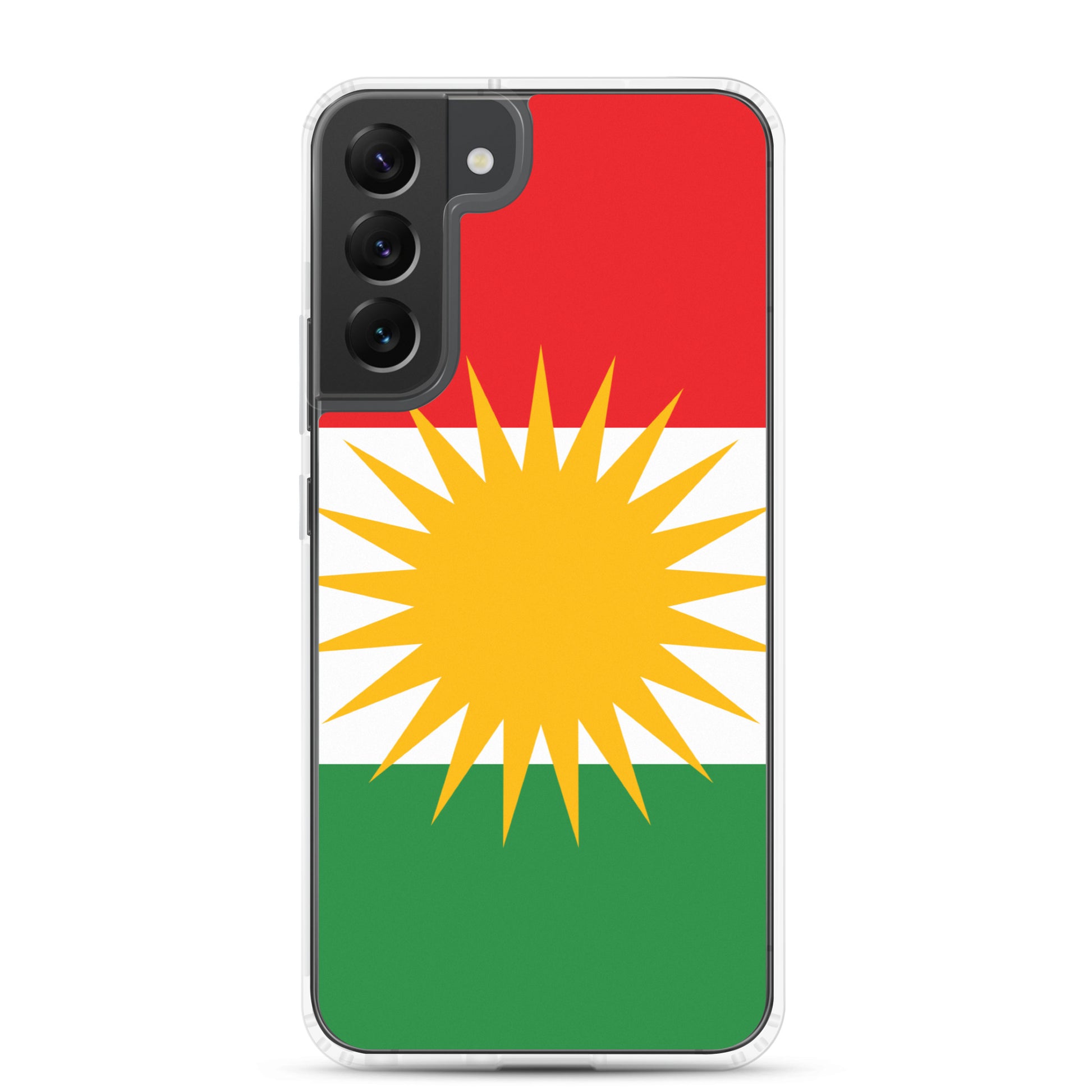 Kurdistan Flag Clear Samsung Case | Kurdish Phone Case - Kurdish Identity Phone Case | MarsoniPrint