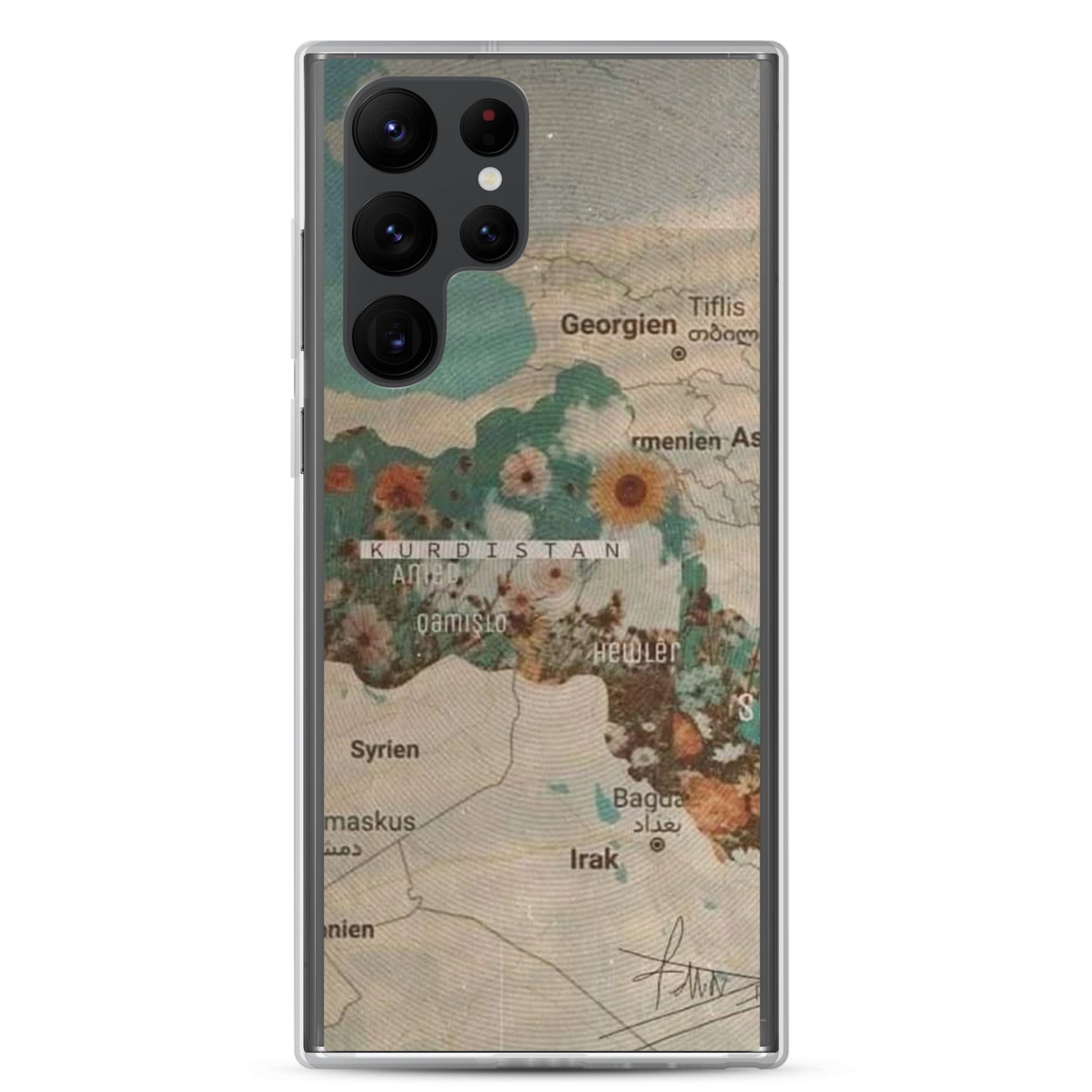Kurdistan Map Clear Samsung Case | Kurdish Phone Case - Kurdish Identity Phone Case | MarsoniPrint