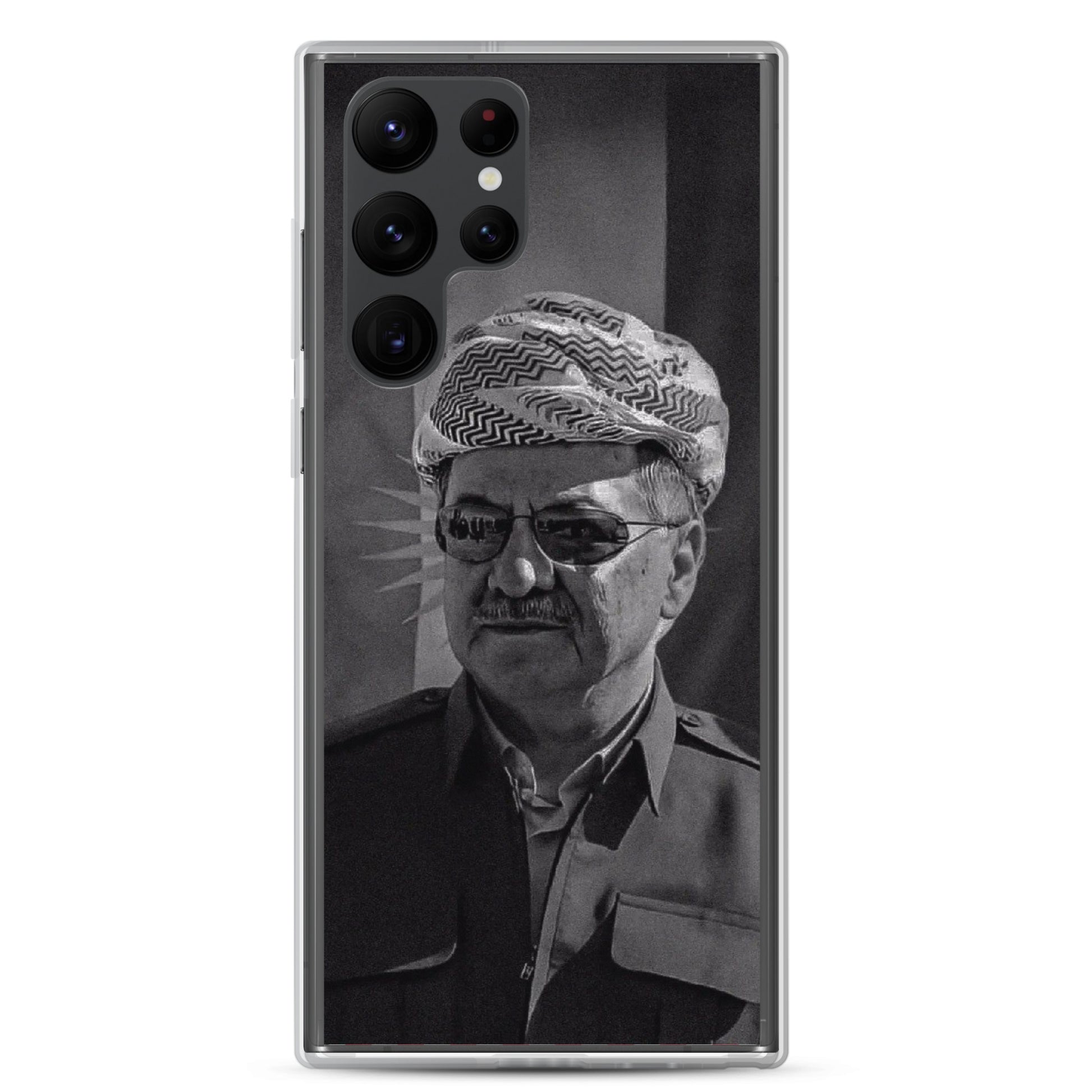 Mesut Barzani Clear Samsung Case | Kurdish Phone Case - Kurdish Identity Phone Case | MarsoniPrint
