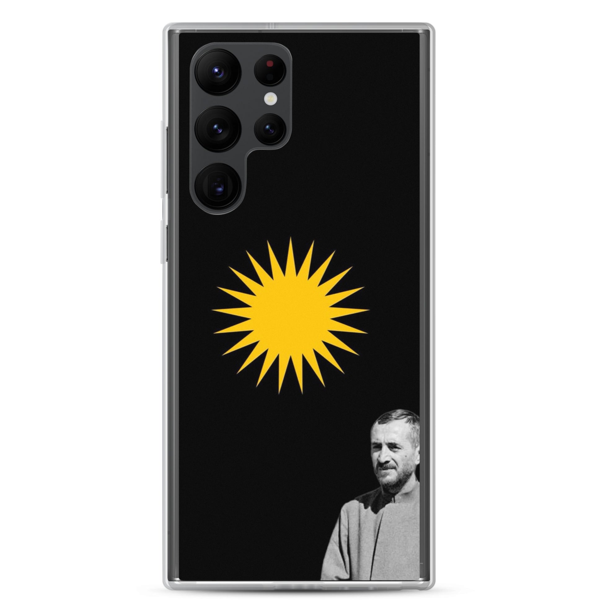 Qazi Muhamad Clear Samsung Case | Kurdish 2+2=1 Phone Case - Kurdish Identity Phone Case | MarsoniPrint