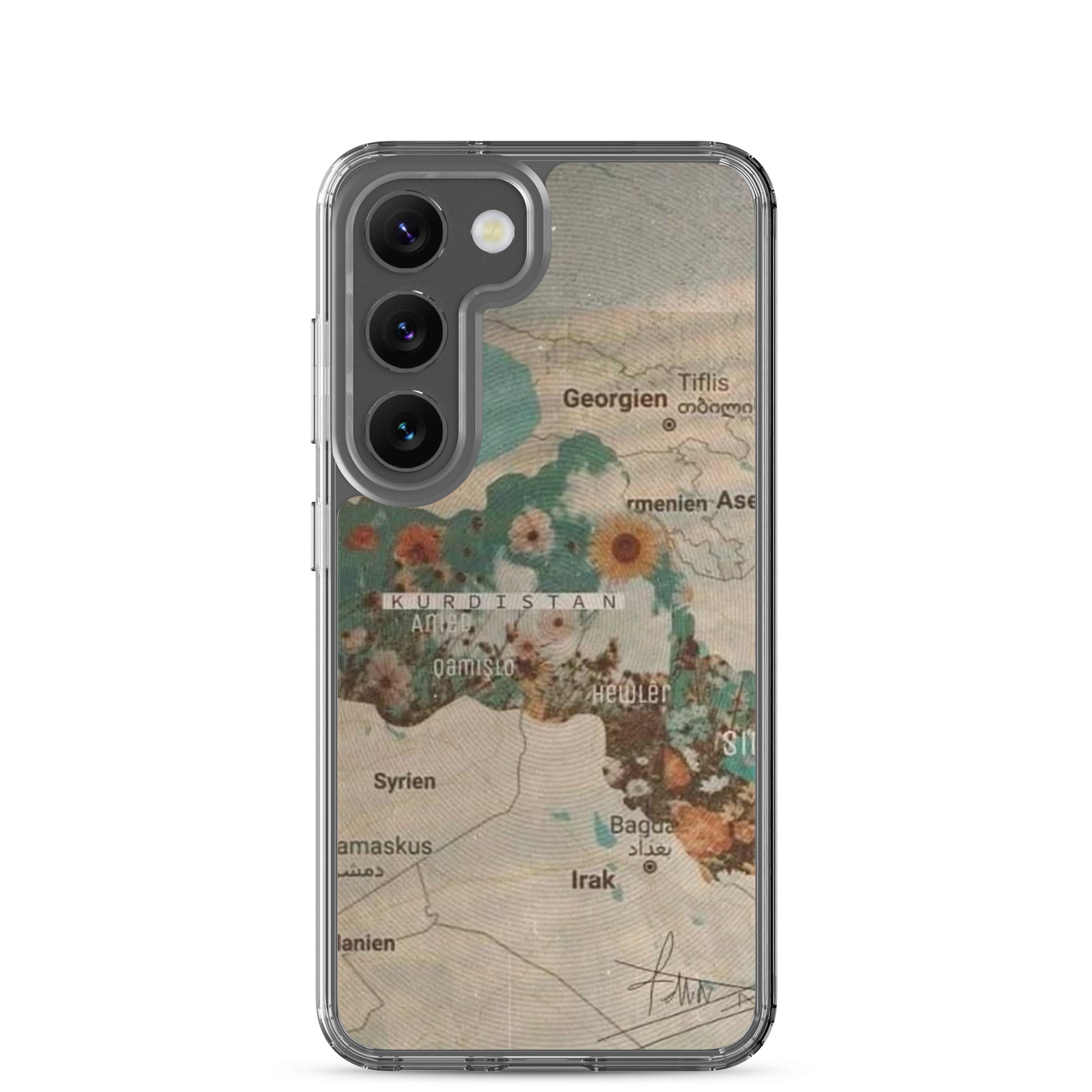 Kurdistan Map Clear Samsung Case | Kurdish Phone Case - Kurdish Identity Phone Case | MarsoniPrint